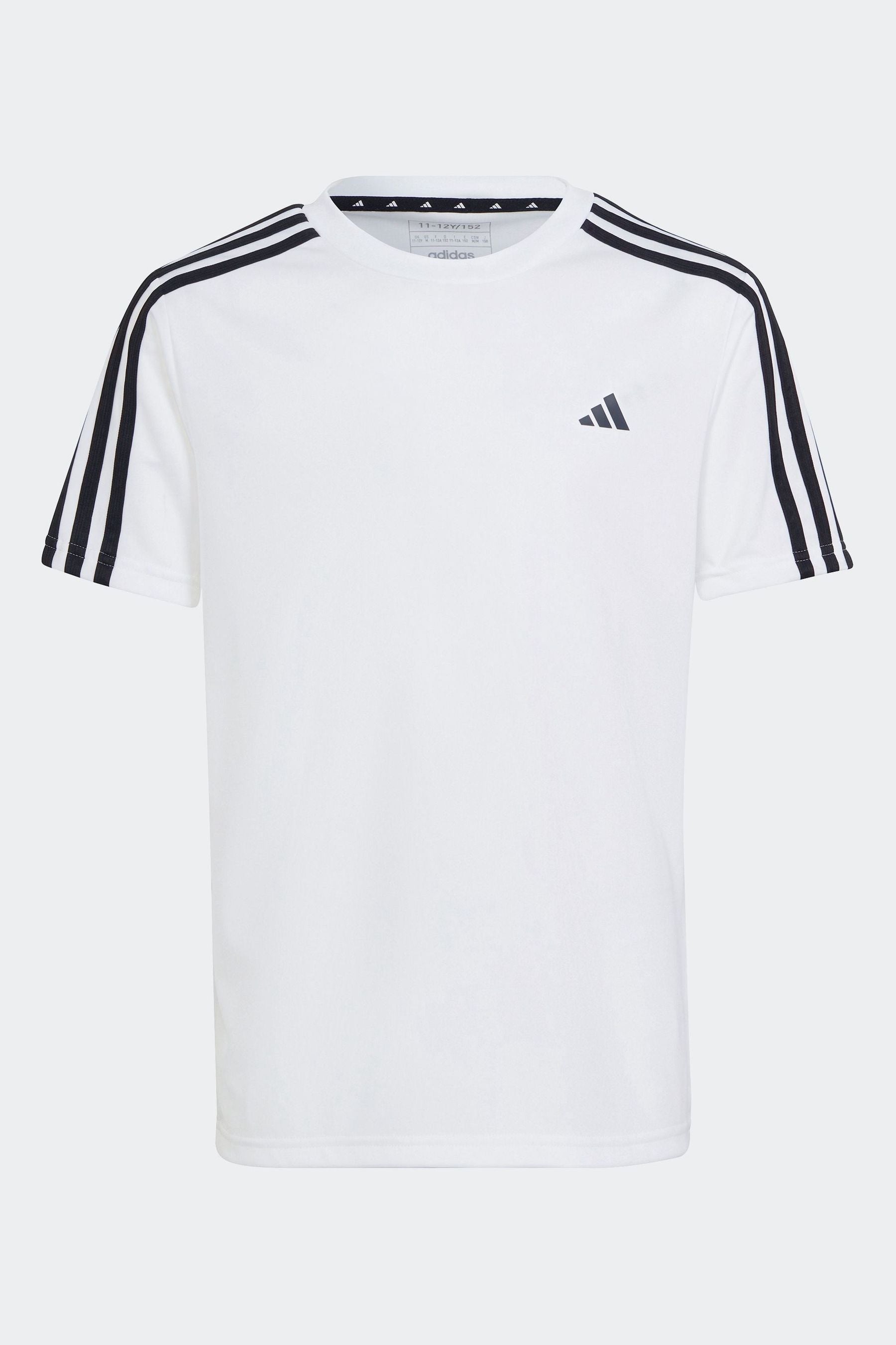 adidas White Sportswear Train Essentials Aeroready 3-Stripes Regular-Fit Training Set