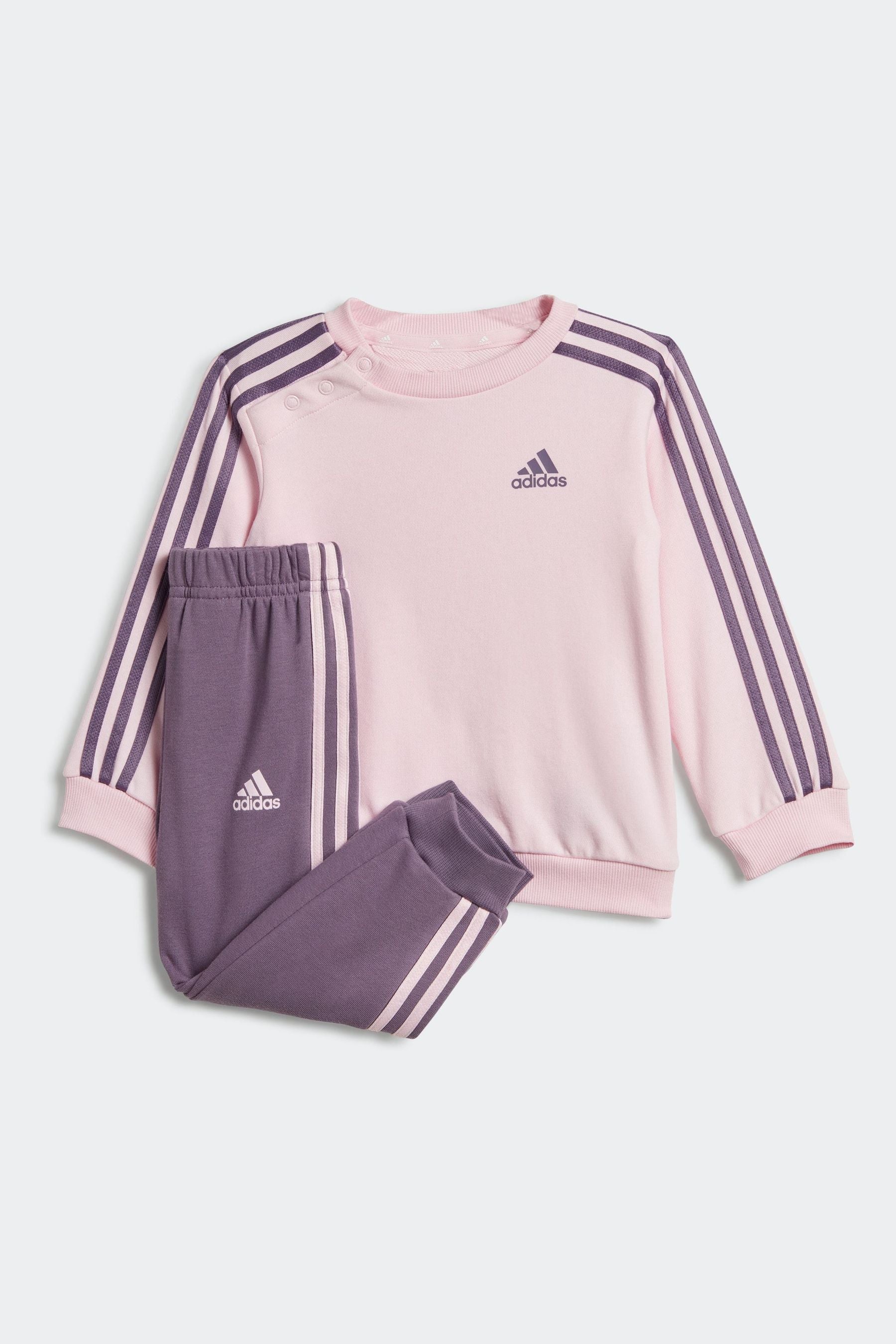 Pink adidas Infant 3S Tracksuit