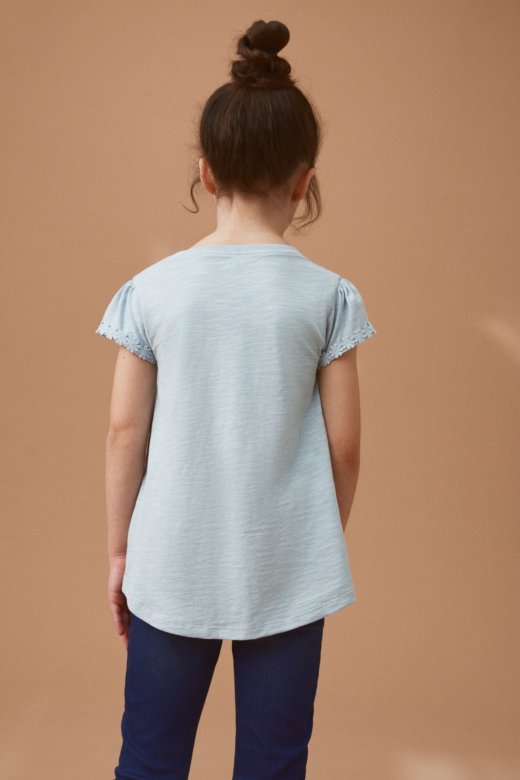 Blue Daisy Pocket T-Shirt (1.5-16yrs)