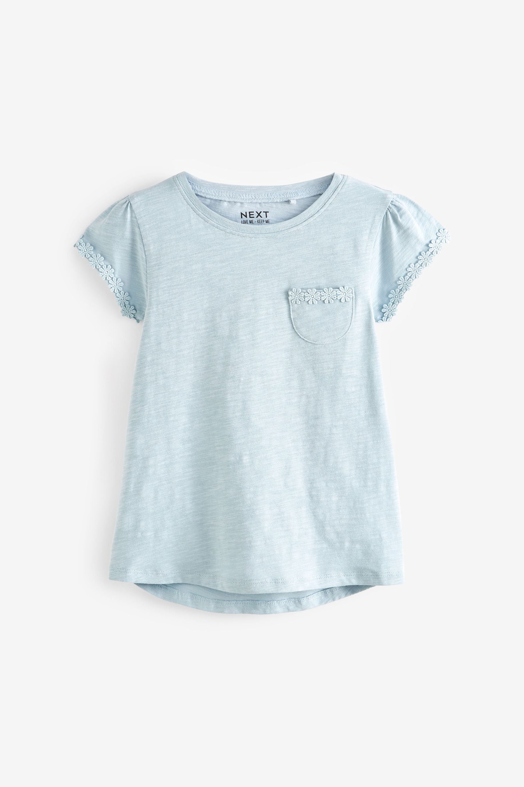 Blue Daisy Pocket T-Shirt (1.5-16yrs)