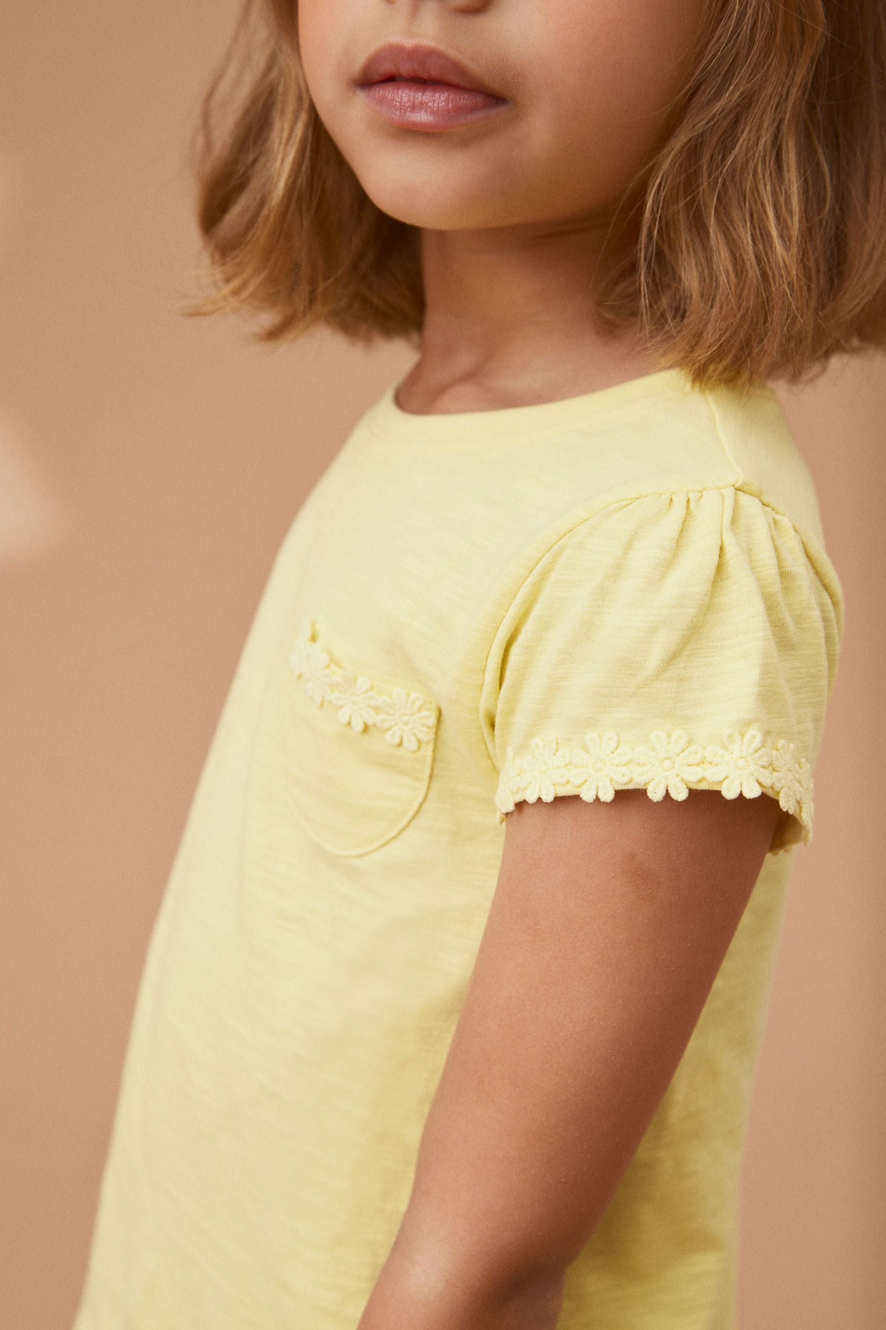 Yellow Daisy Pocket T-Shirt (1.5-16yrs)