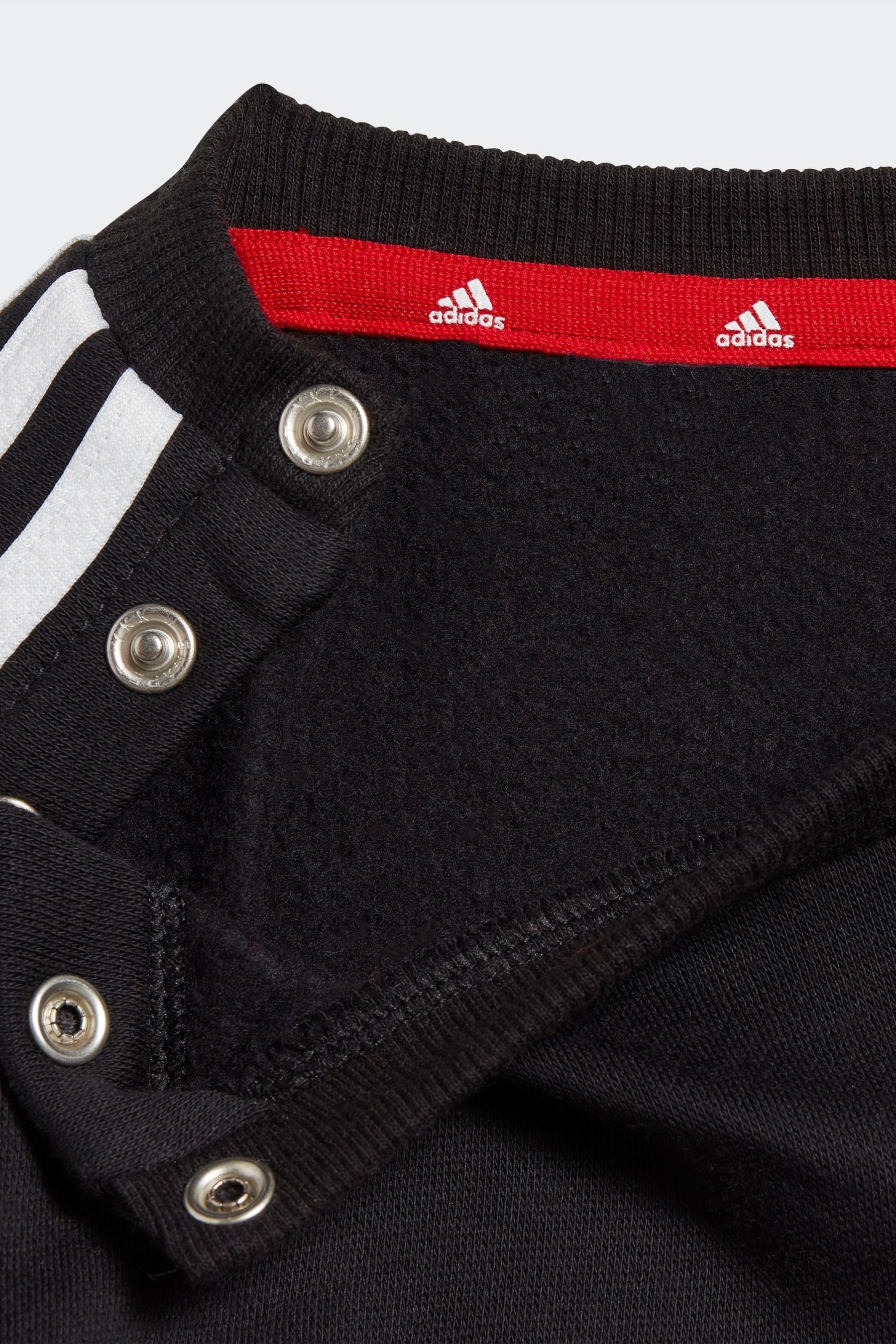 Black/Red adidas Kids Sportswear Tiberio 3-Stripes Colourblock Tracksuit Set