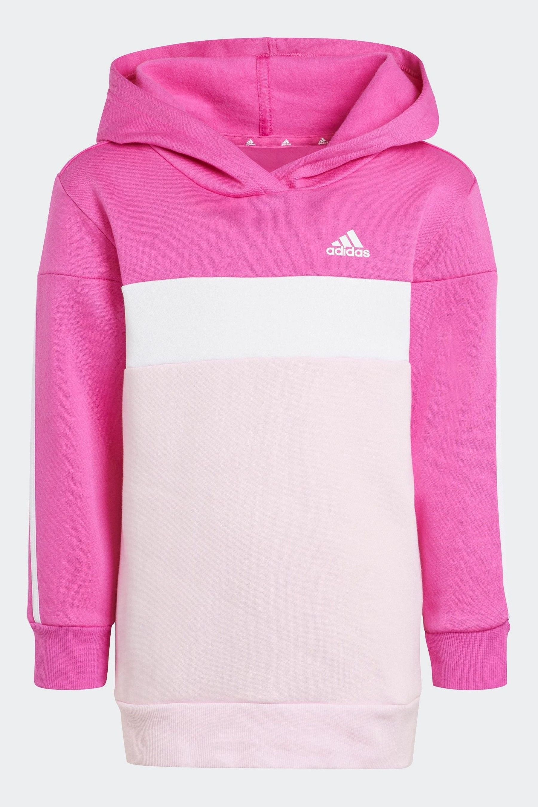 Pink adidas Kids Sportswear Tiberio 3-Stripes Colorblock Fleece Leggings Set