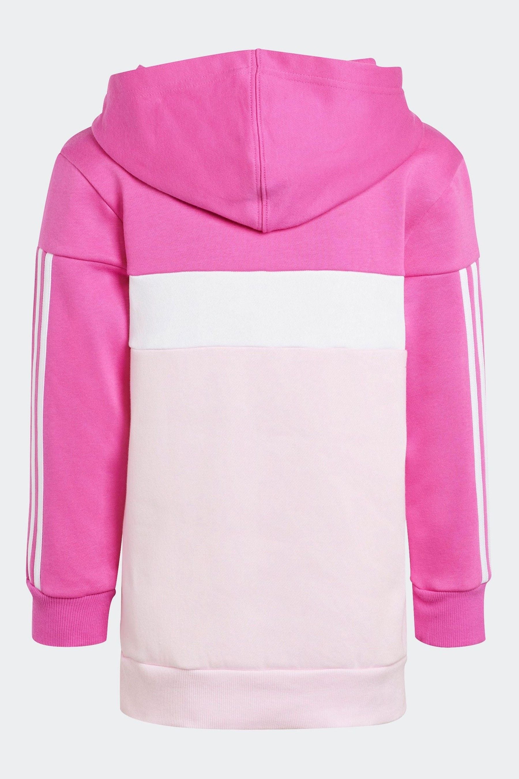 Pink adidas Kids Sportswear Tiberio 3-Stripes Colorblock Fleece Leggings Set