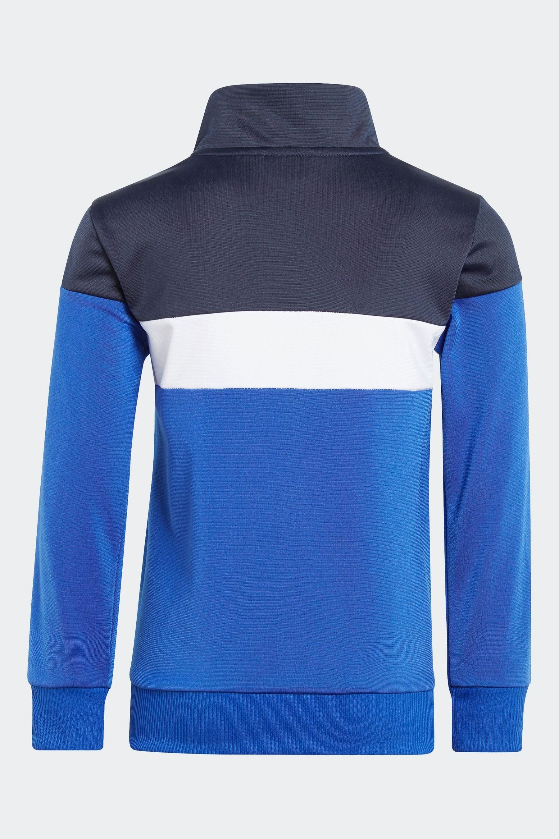 adidas Blue Kids Sportswear Tiberio 3-Stripes Colorblock Shiny Tracksuit