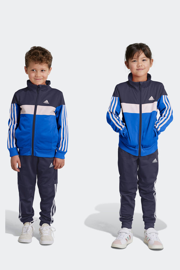 adidas Blue Kids Sportswear Tiberio 3-Stripes Colorblock Shiny Tracksuit