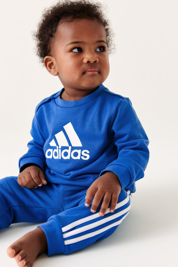 adidas Blue Sportswear Badge Of Sport French Terry Tracksuit