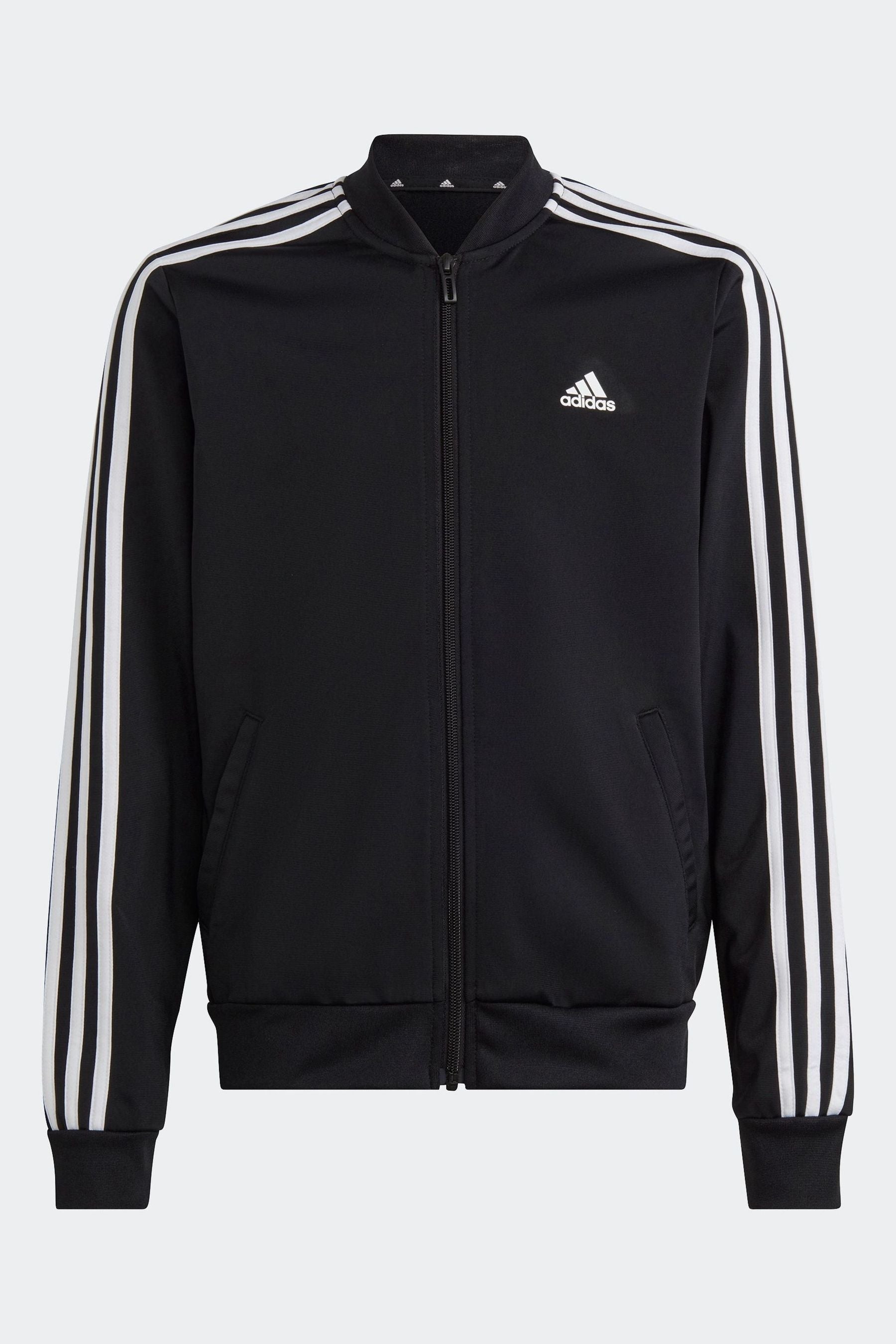 adidas Black Sportswear Essentials 3-Stripes Tracksuit