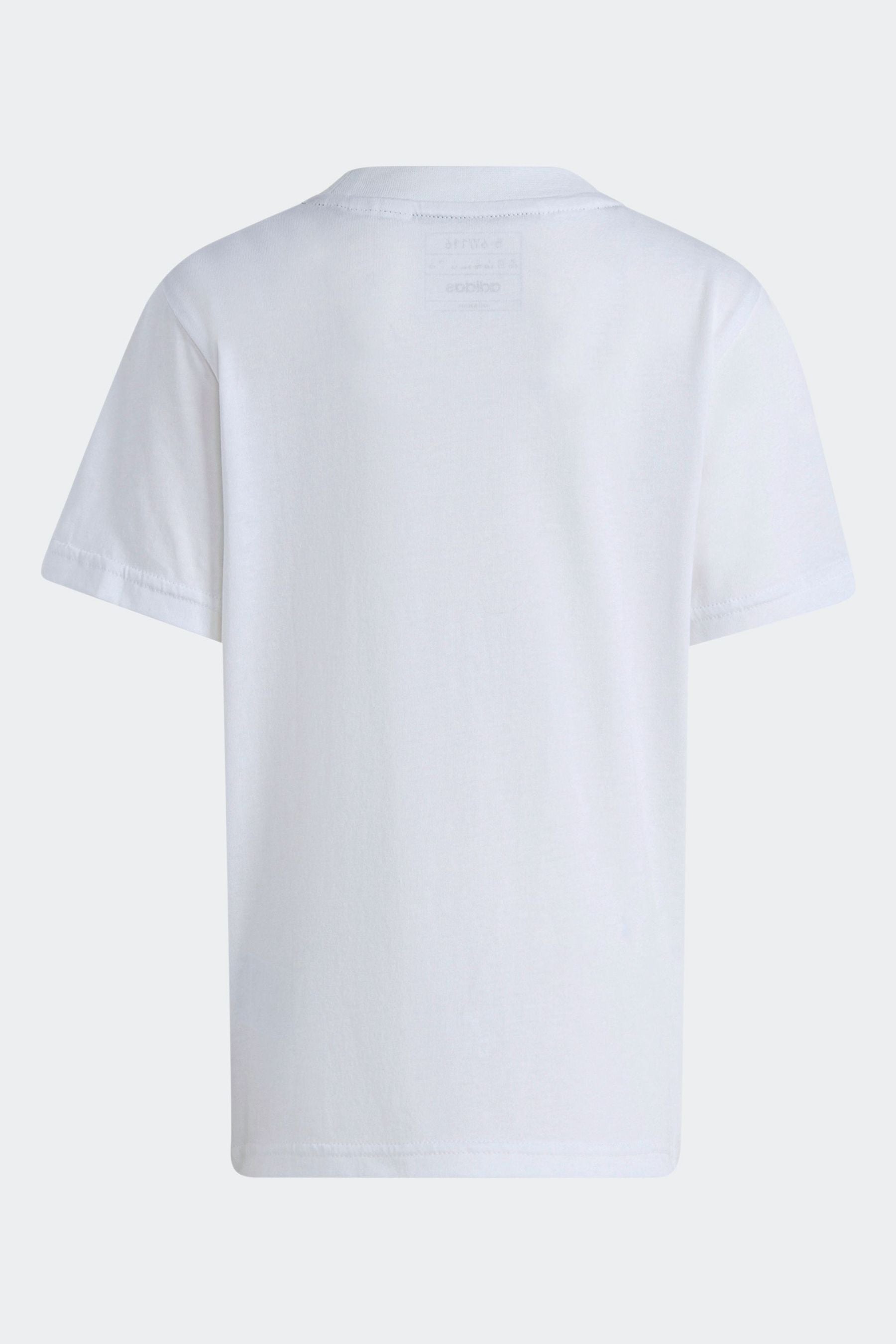 adidas White 100% Cotton Sportswear Essentials Logo T-Shirt