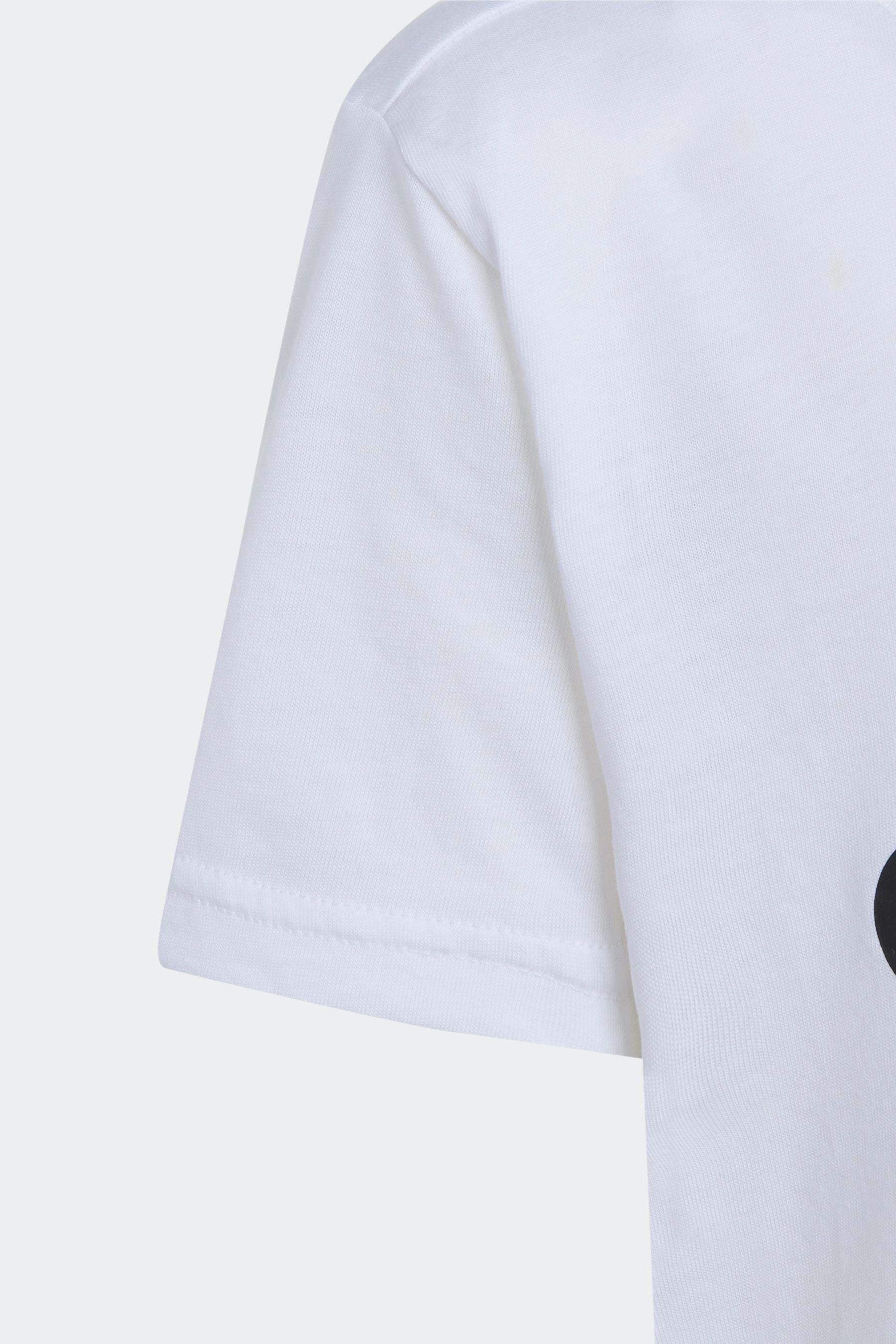 adidas White 100% Cotton Sportswear Essentials Logo T-Shirt