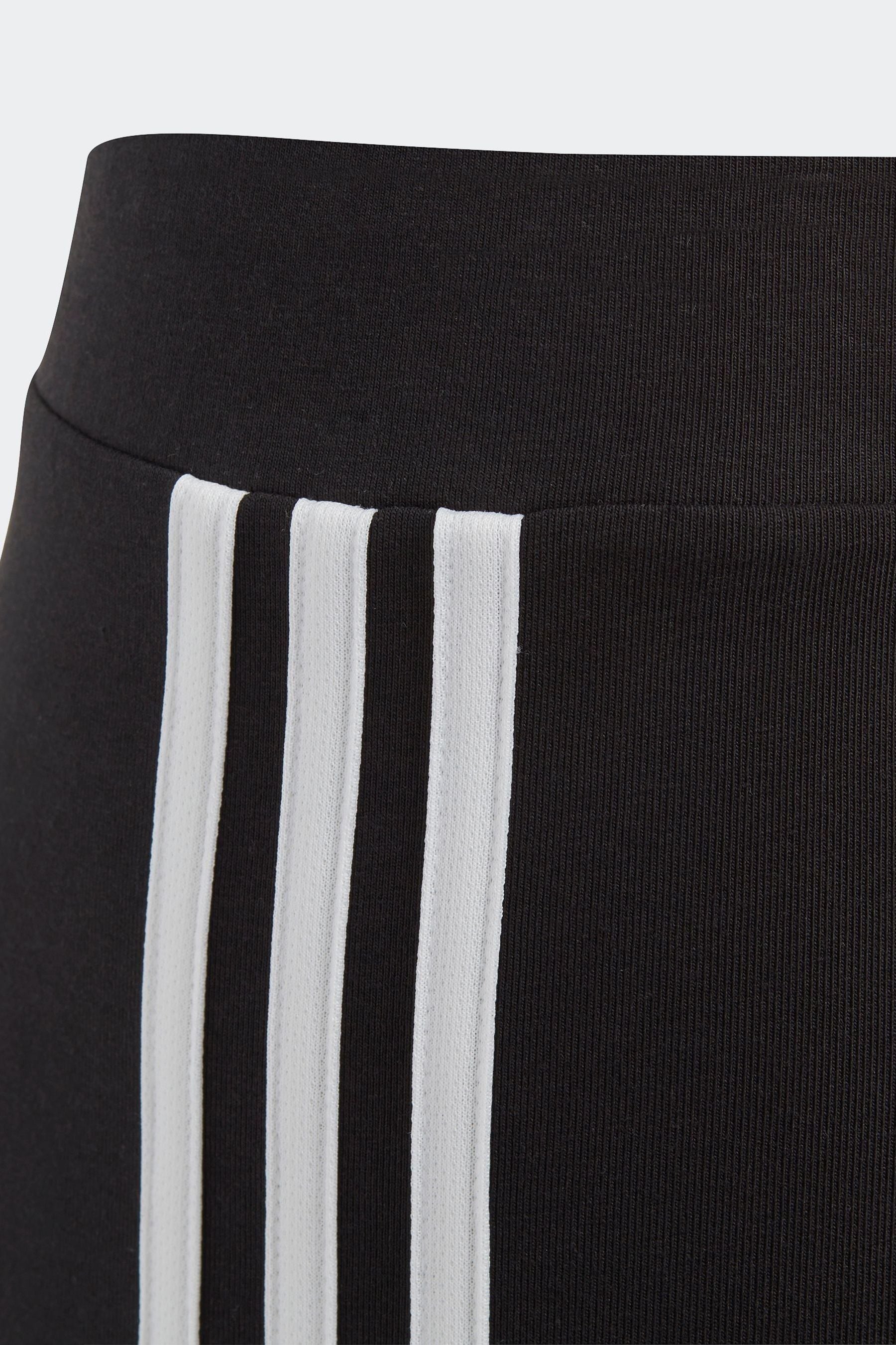 adidas Dark Black Sportswear Essentials 3-Stripes Cotton Leggings