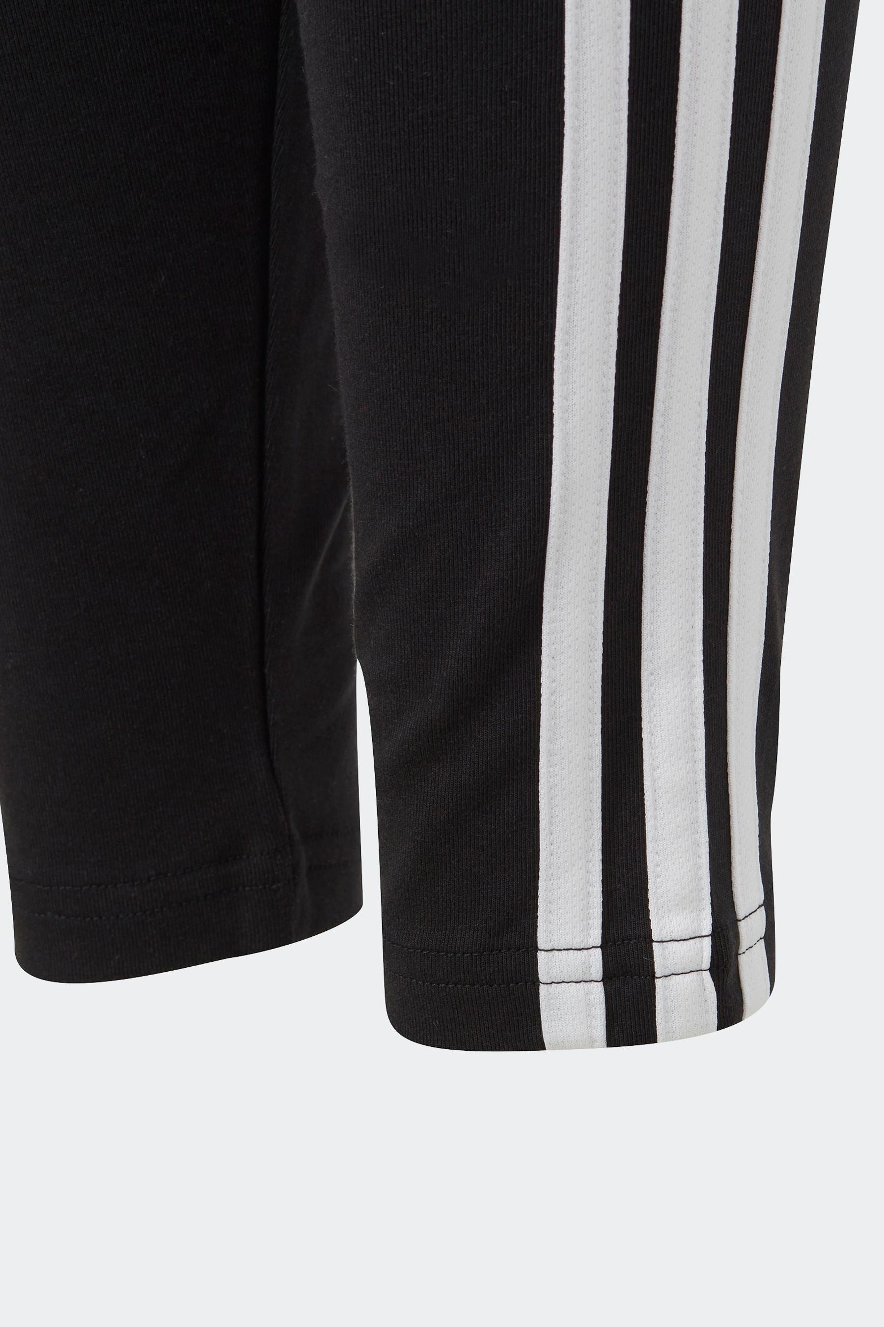 adidas Dark Black Sportswear Essentials 3-Stripes Cotton Leggings