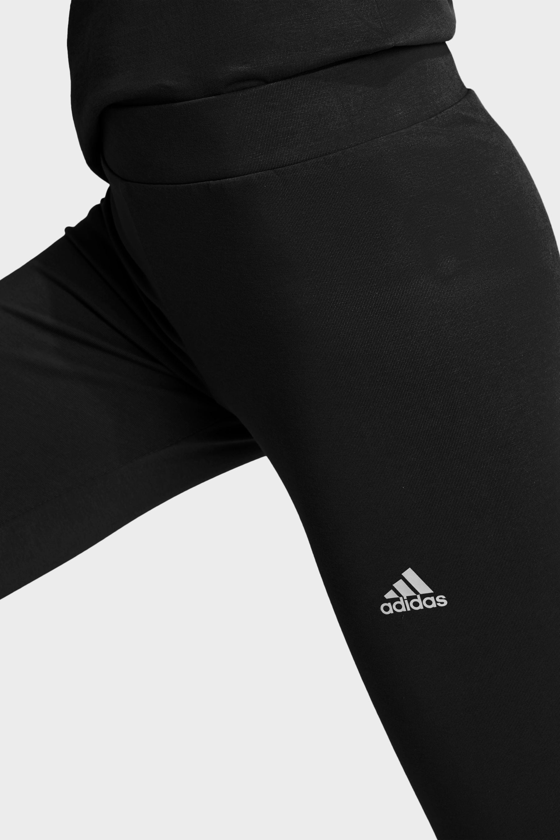 adidas Black Sportswear Essentials Linear Logo Cotton Leggings