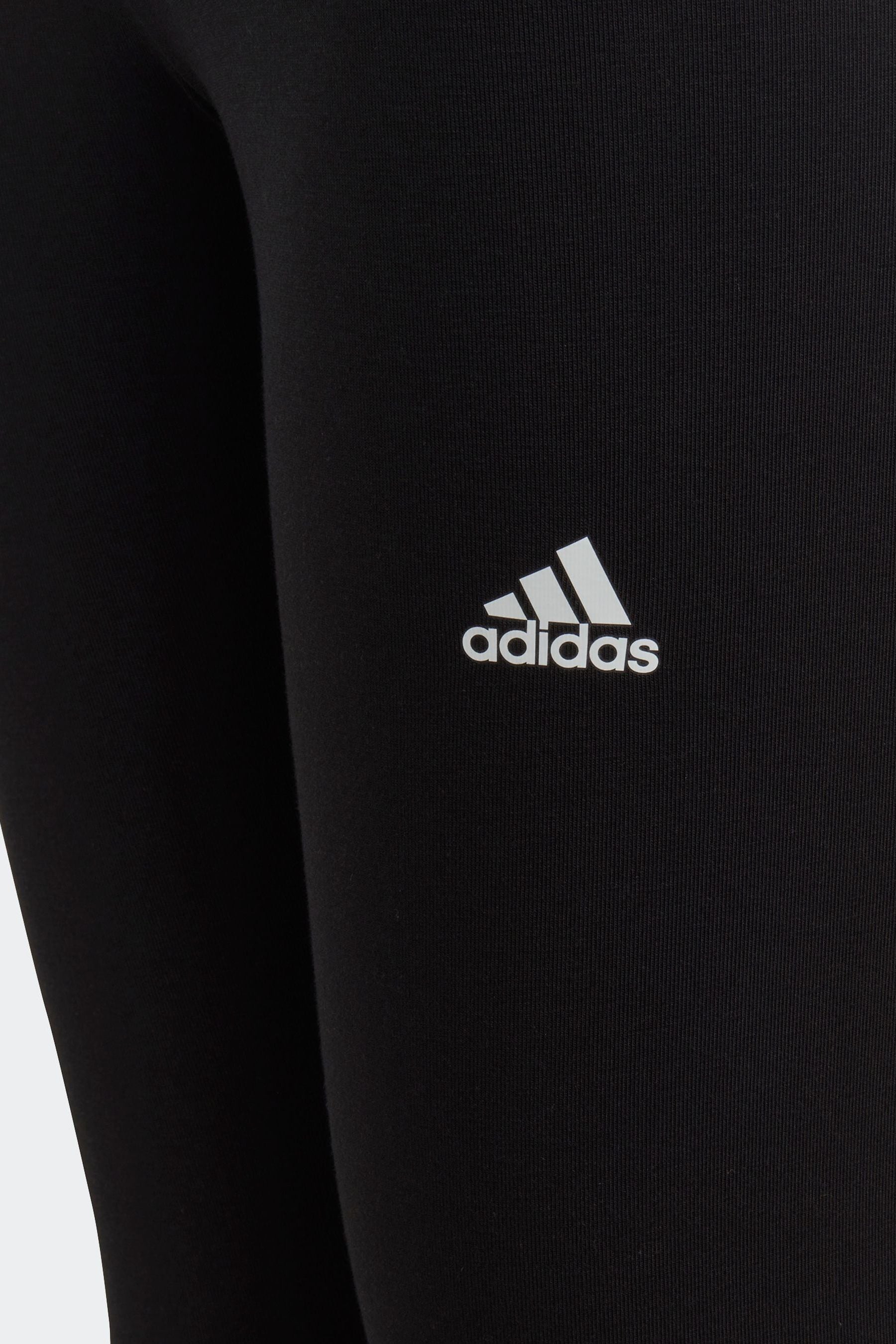 adidas Black Sportswear Essentials Linear Logo Cotton Leggings