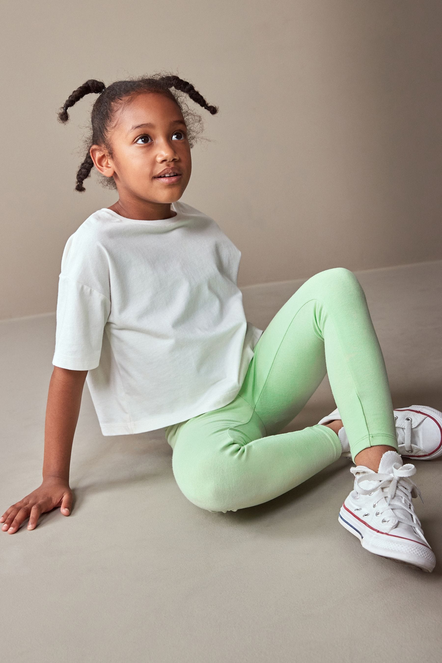 Green Lime Regular Fit Leggings (3-16yrs)