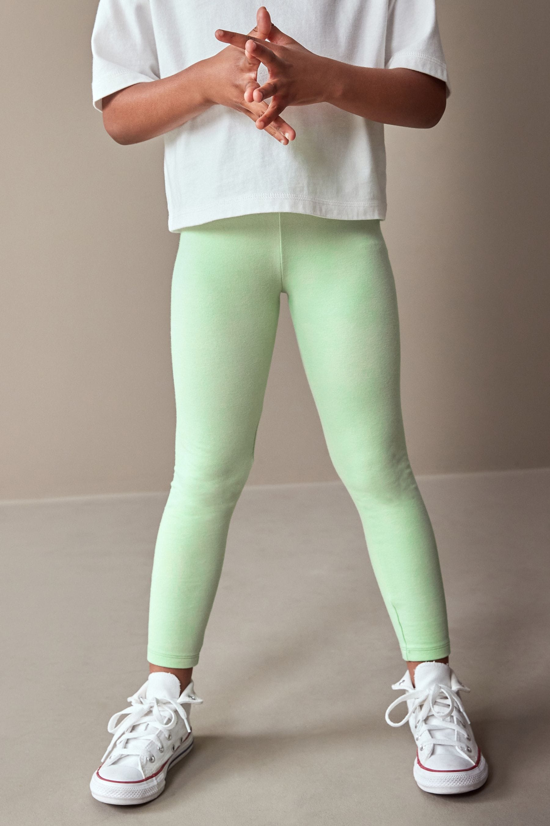 Green Lime Regular Fit Leggings (3-16yrs)