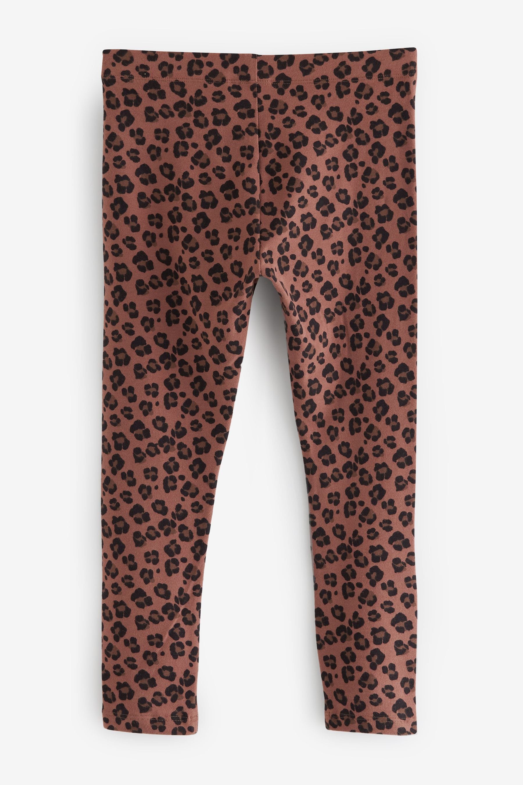 Chocolate Brown Animal Print Leggings (3-16yrs)