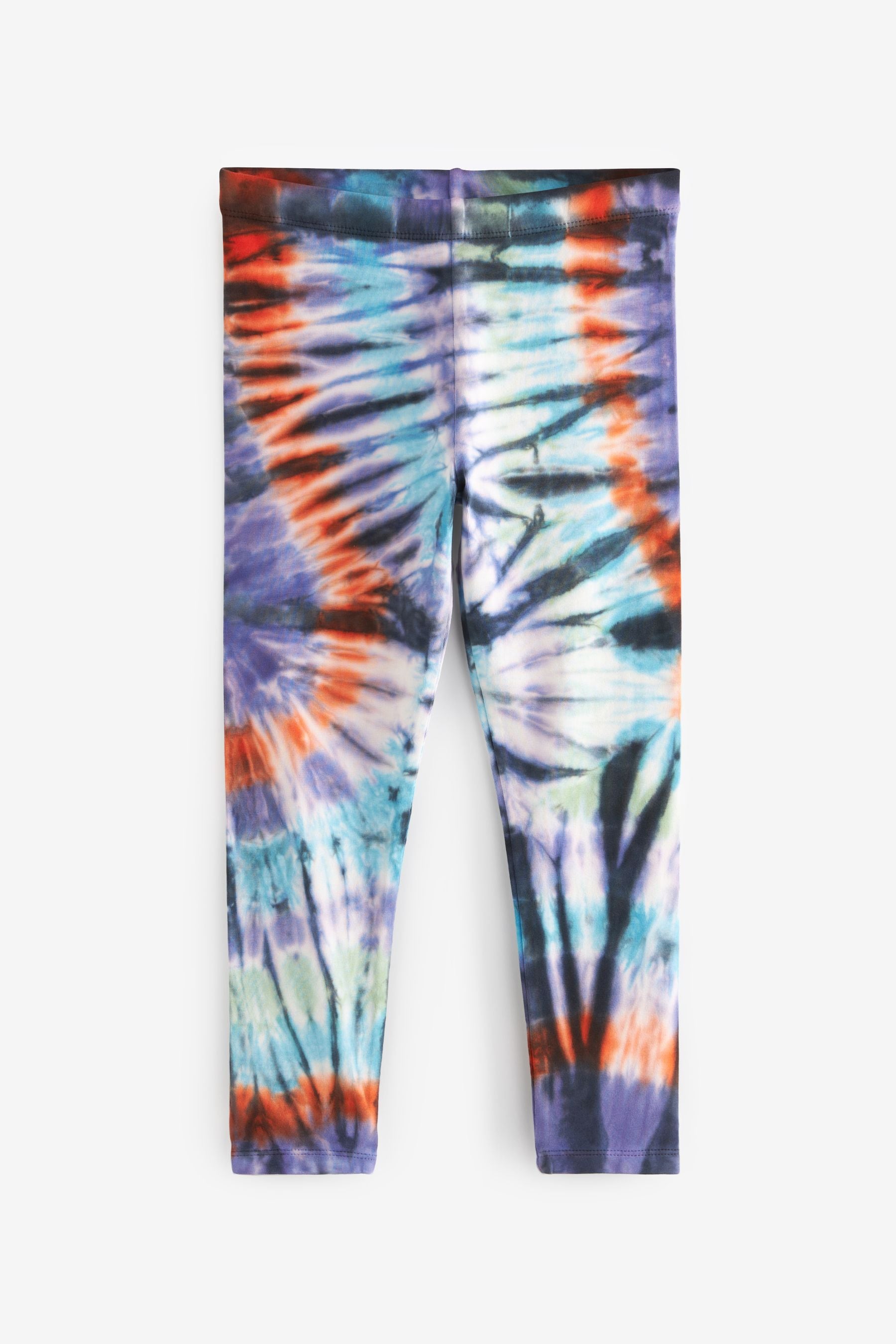 Black/Purple Tie Dye Printed Leggings (3-16yrs)