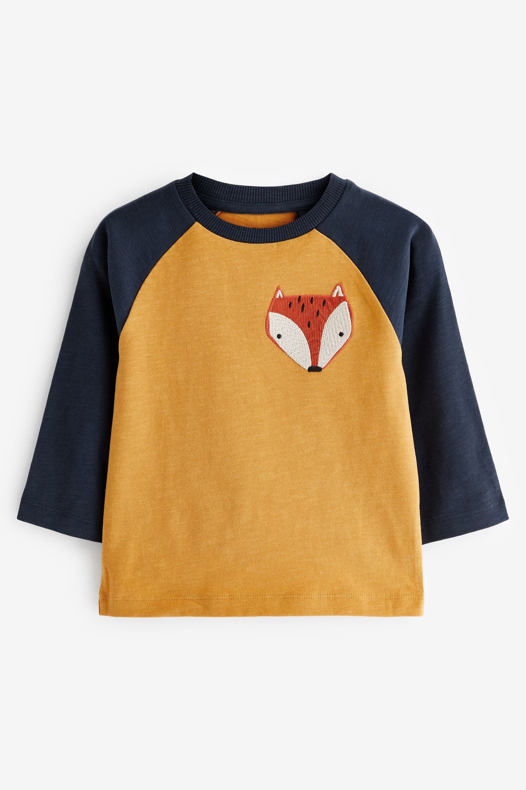 Multi Colour Animal Long Sleeve Character T-Shirts 3 Pack (3mths-7yrs)