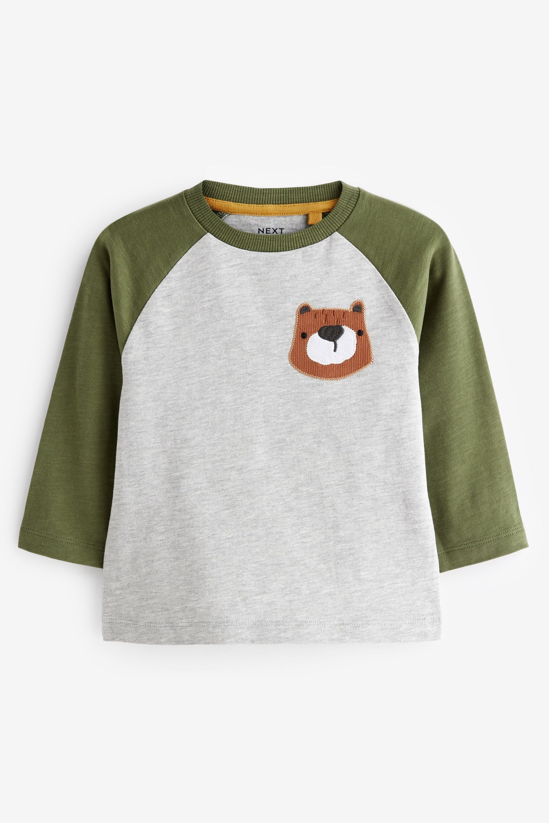 Multi Colour Animal Long Sleeve Character T-Shirts 3 Pack (3mths-7yrs)