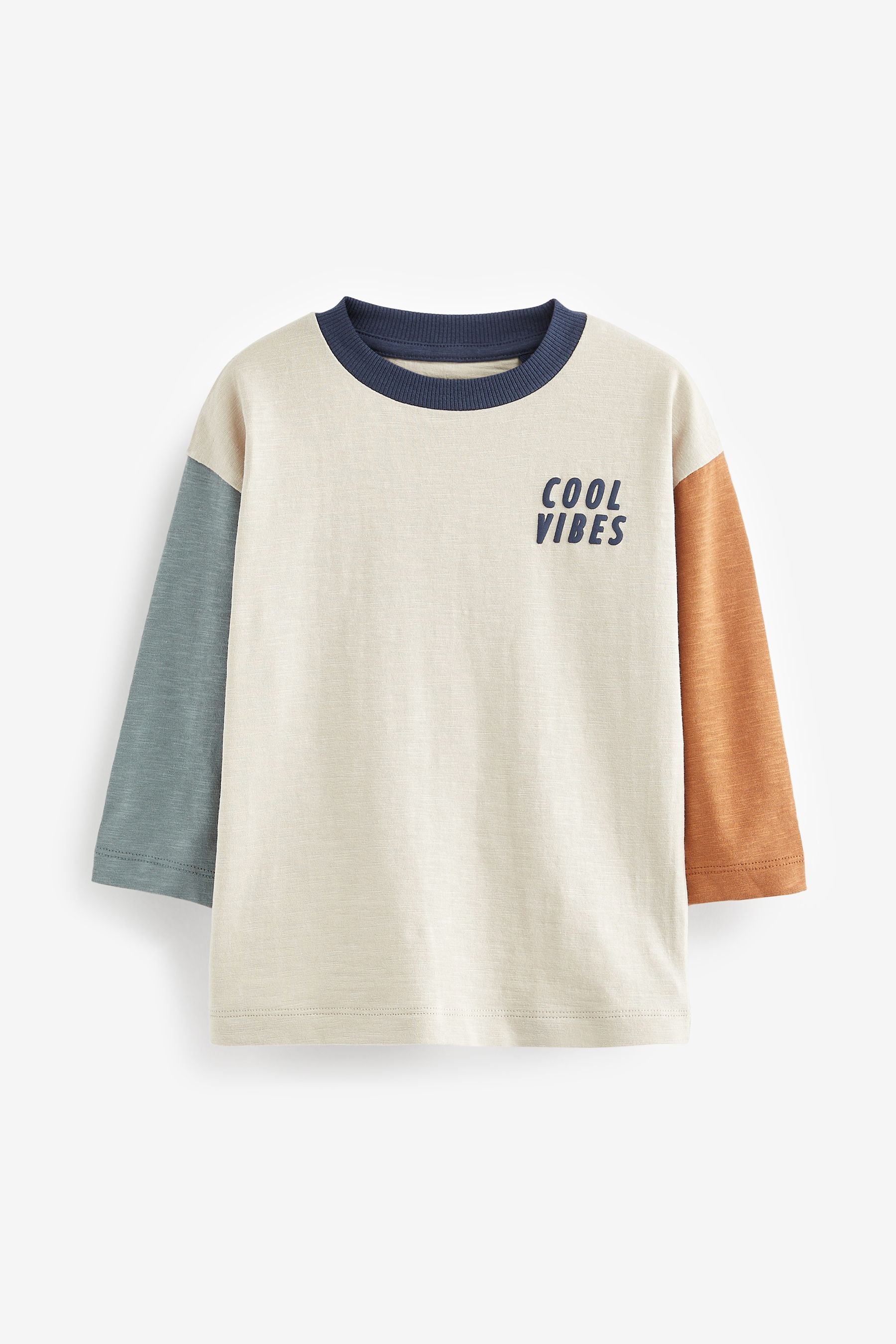 Multi 100% Cotton Slogan Long Sleeve T-Shirts 5 Pack (3mths-7yrs)