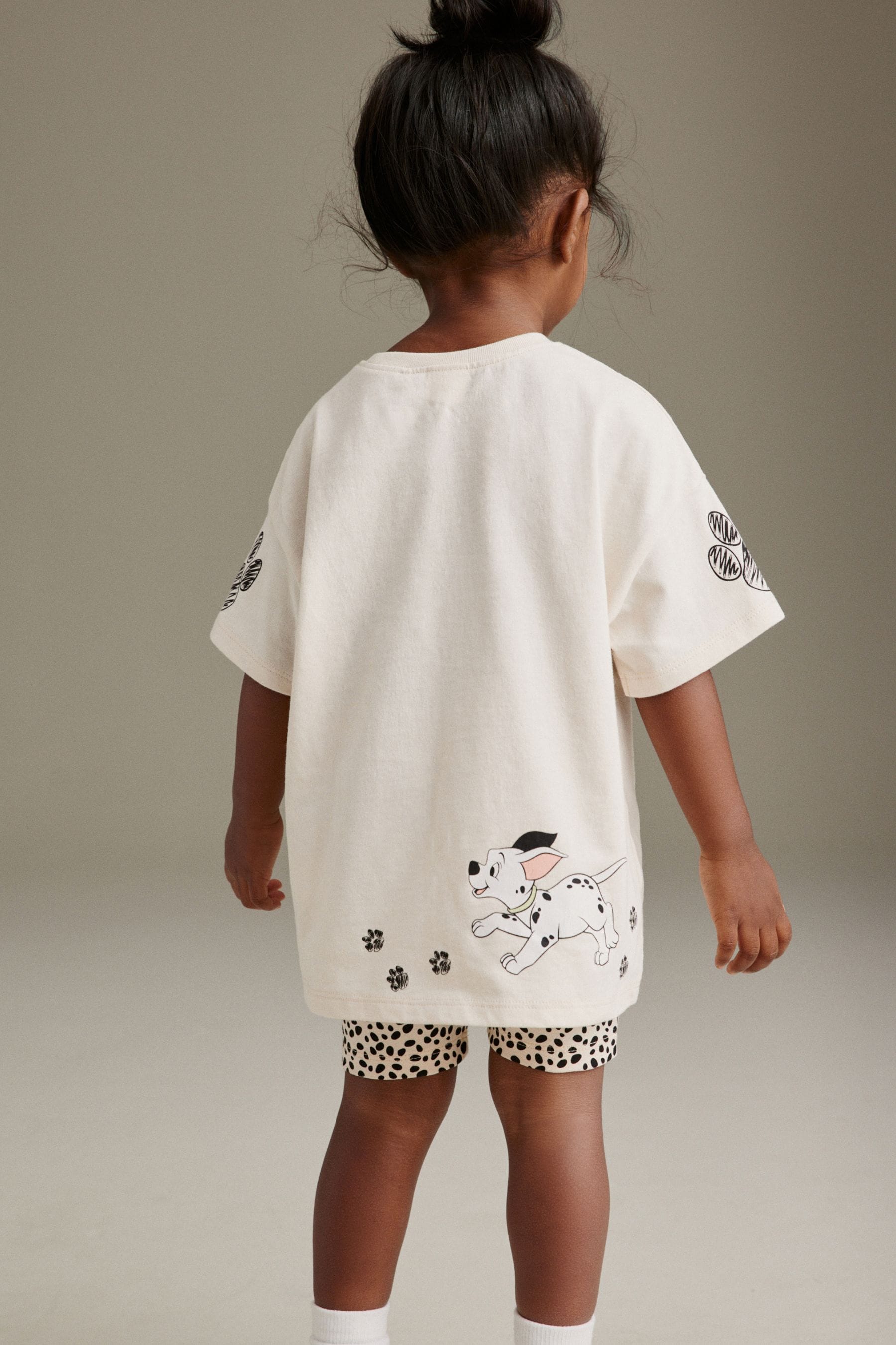 Black & White Disney 101 Dalmations Short Sleeve T-Shirt and Cycle Shorts Set (3mths-7yrs)