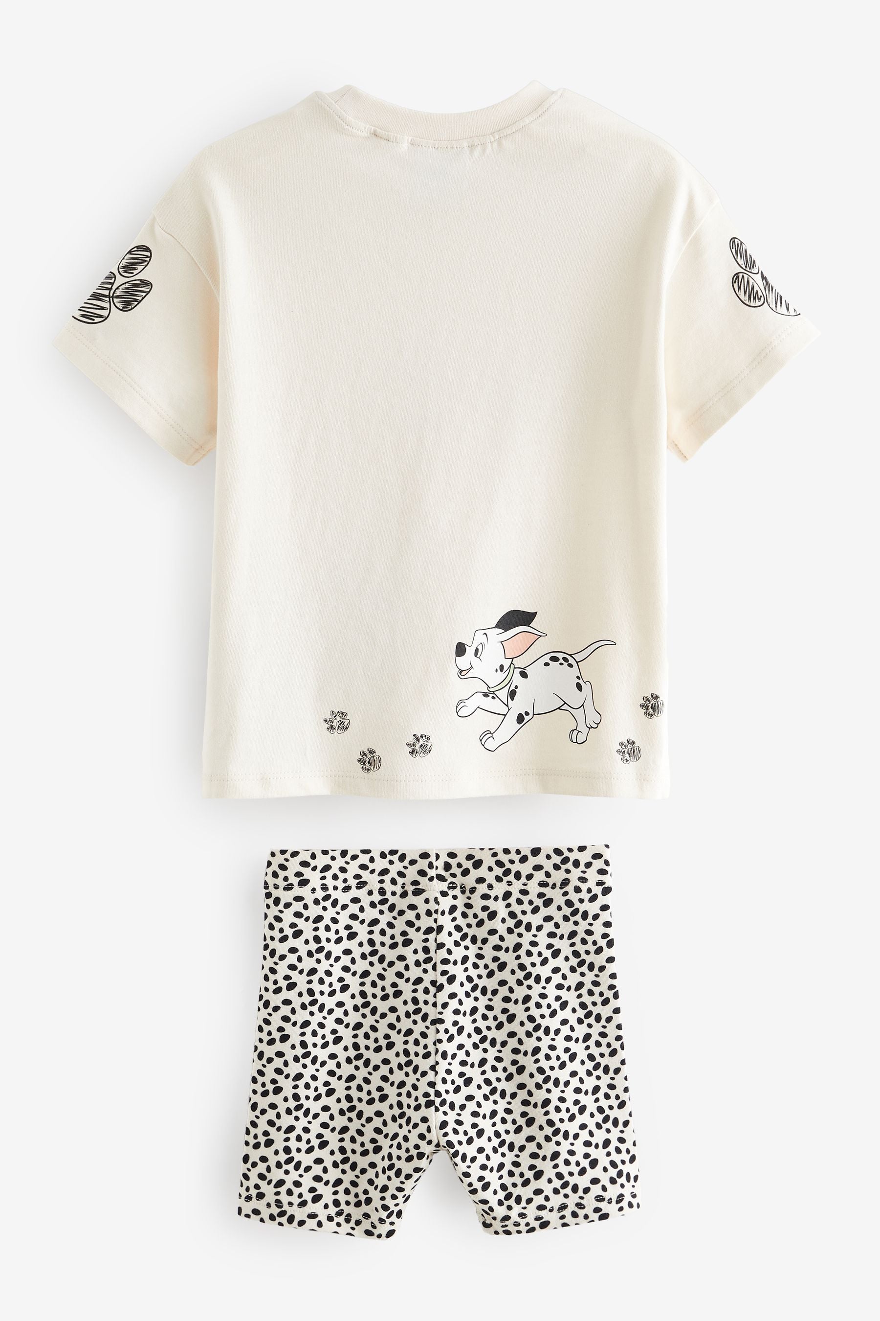 Black & White Disney 101 Dalmations Short Sleeve T-Shirt and Cycle Shorts Set (3mths-7yrs)