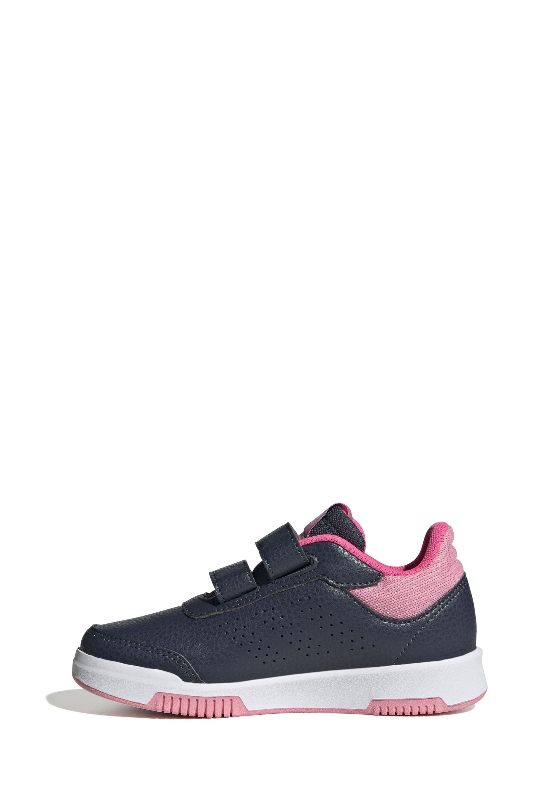 Black/Pink adidas Kids Sportswear Tensaur Hook And Loop Trainers