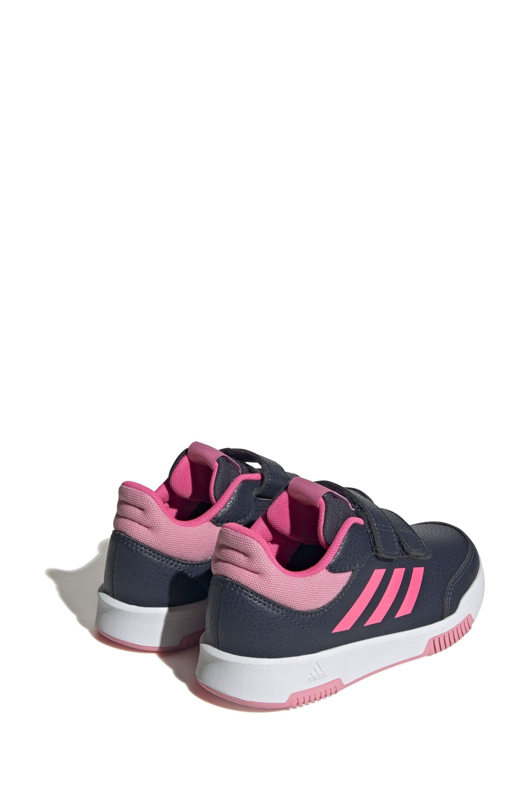 Black/Pink adidas Kids Sportswear Tensaur Hook And Loop Trainers