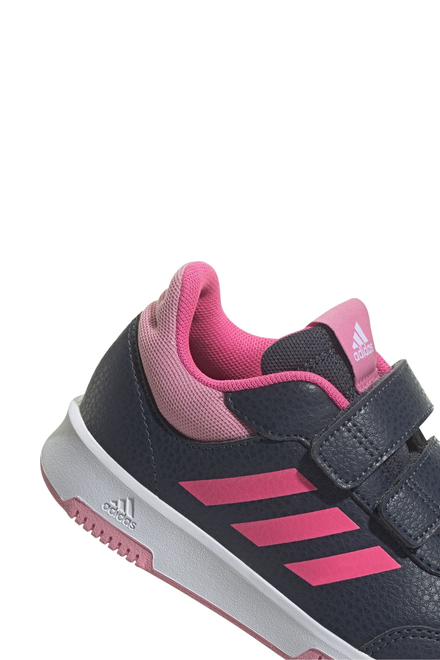 Black/Pink adidas Kids Sportswear Tensaur Hook And Loop Trainers