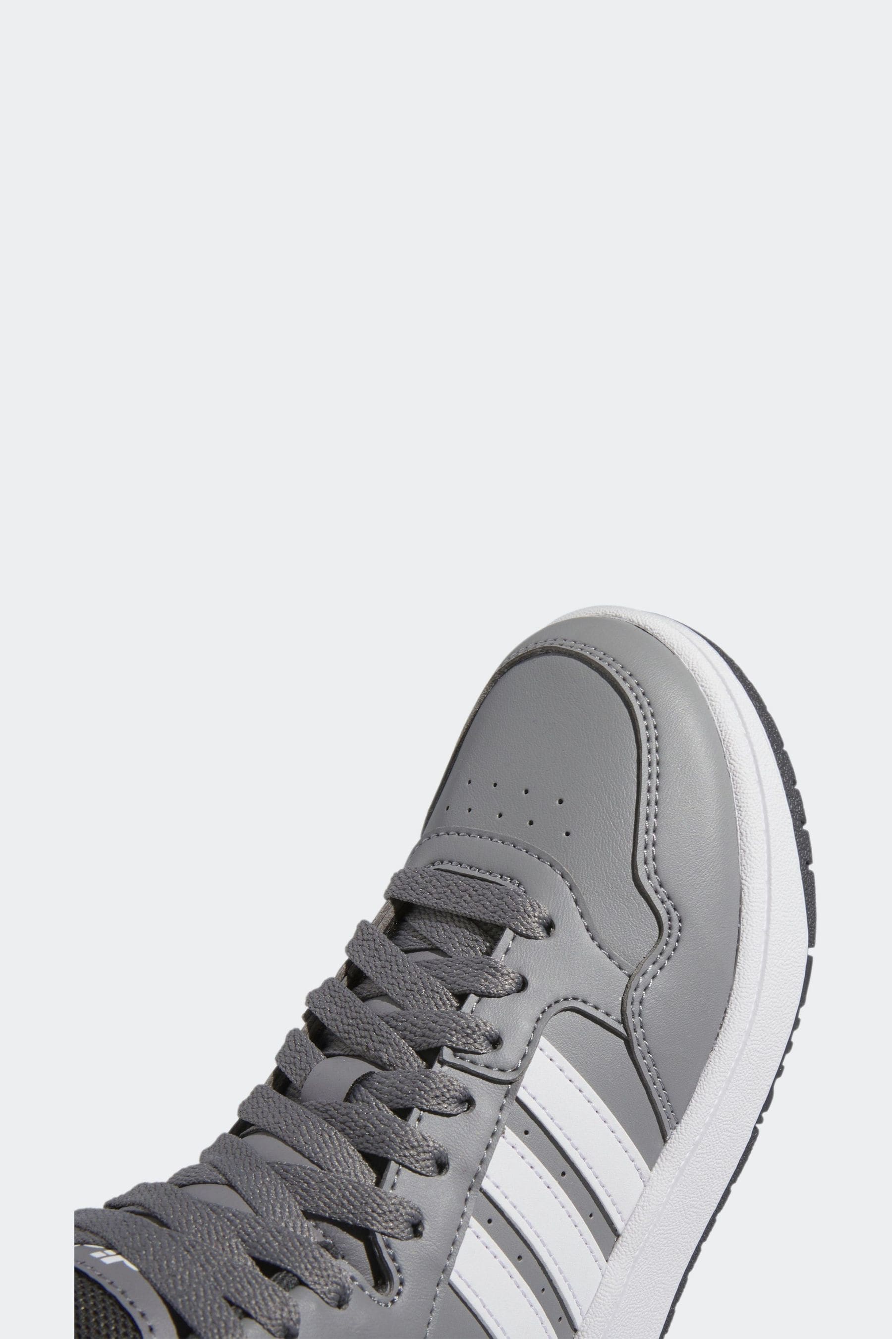 adidas Grey White Hoops Mid Shoes