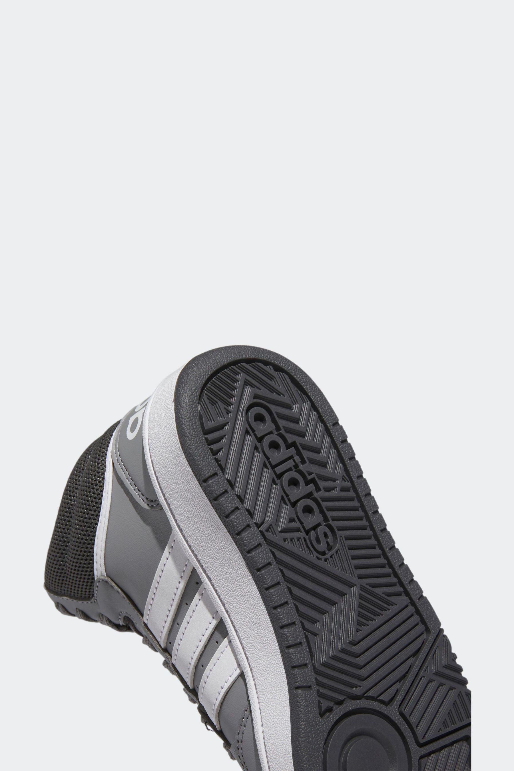 Grey White adidas Hoops Mid Shoes