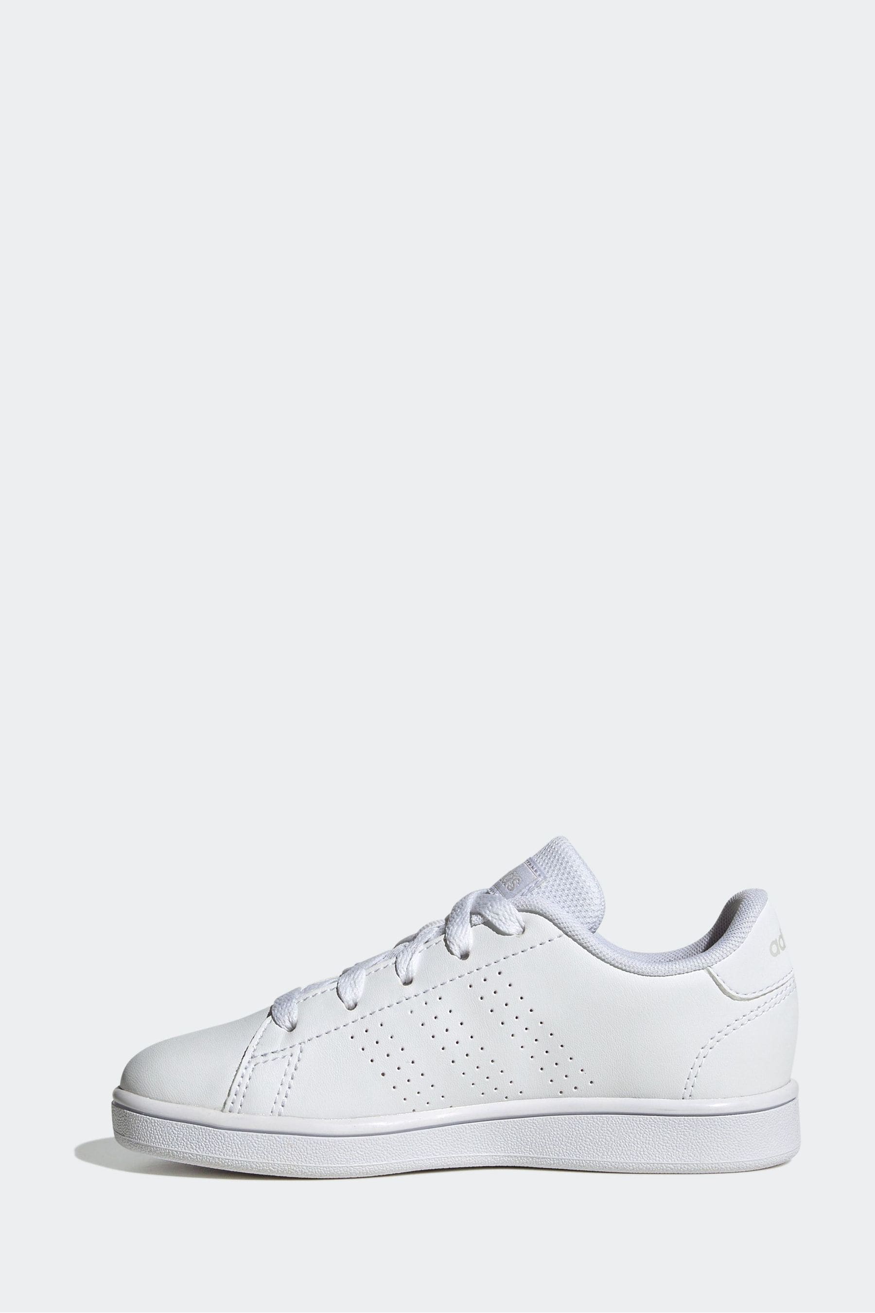 White adidas Sportswear Advantage Lifestyle Court Lace Trainers