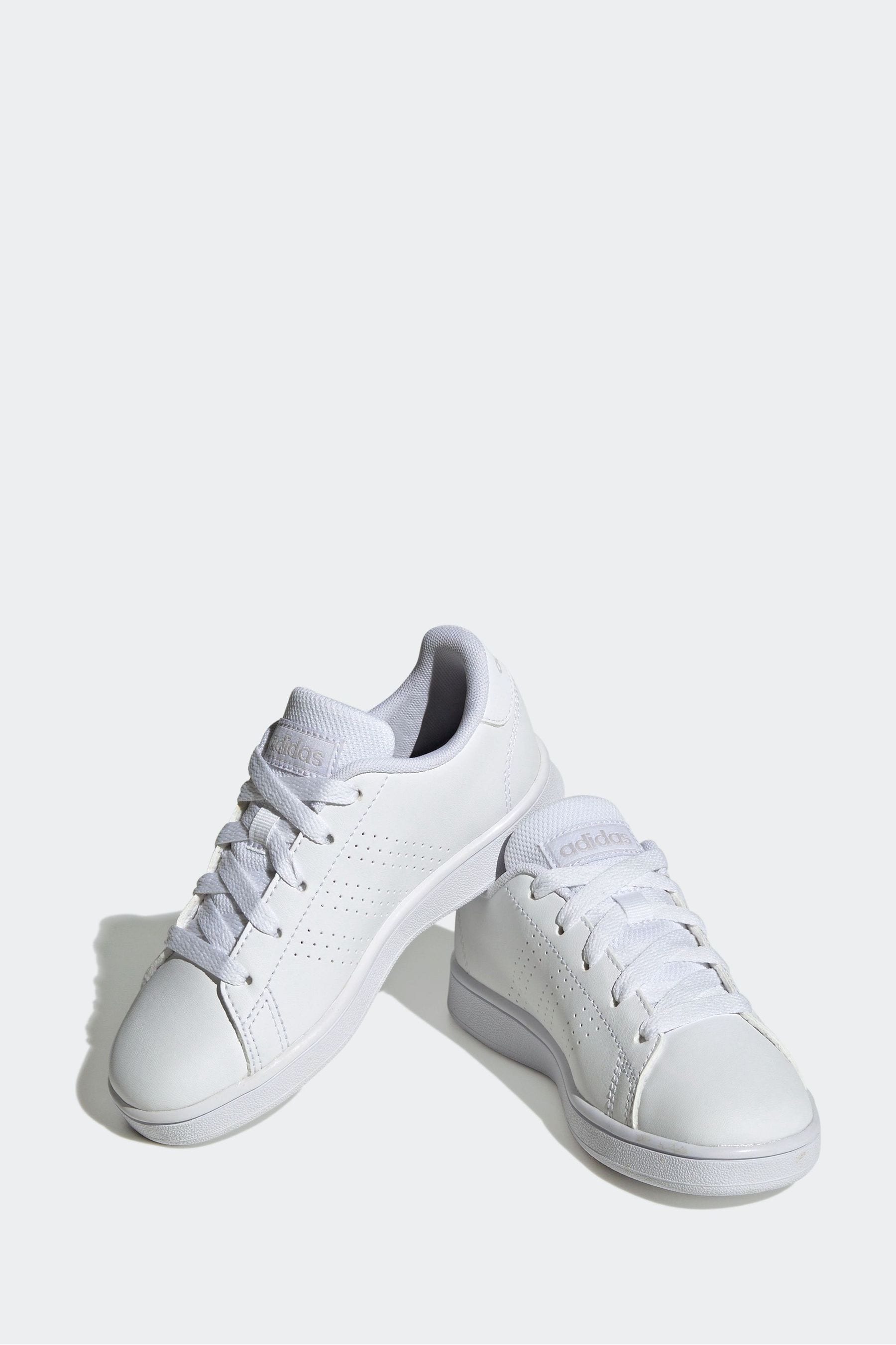 White adidas Sportswear Advantage Lifestyle Court Lace Trainers