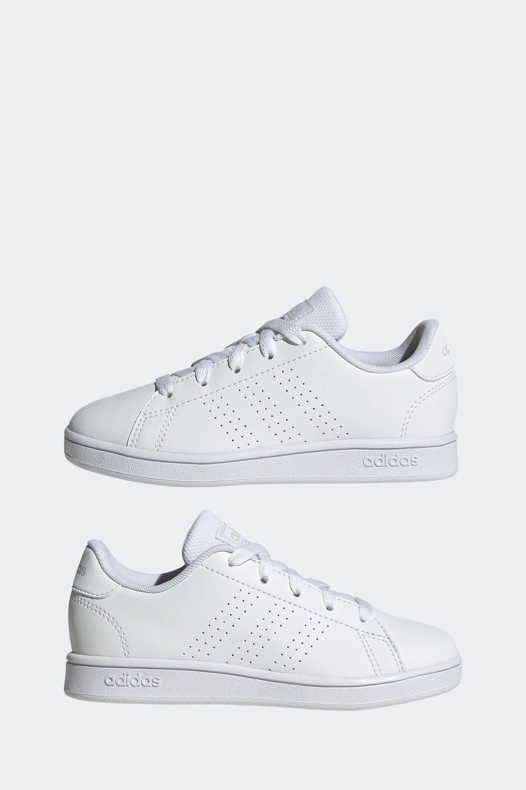 White adidas Sportswear Advantage Lifestyle Court Lace Trainers