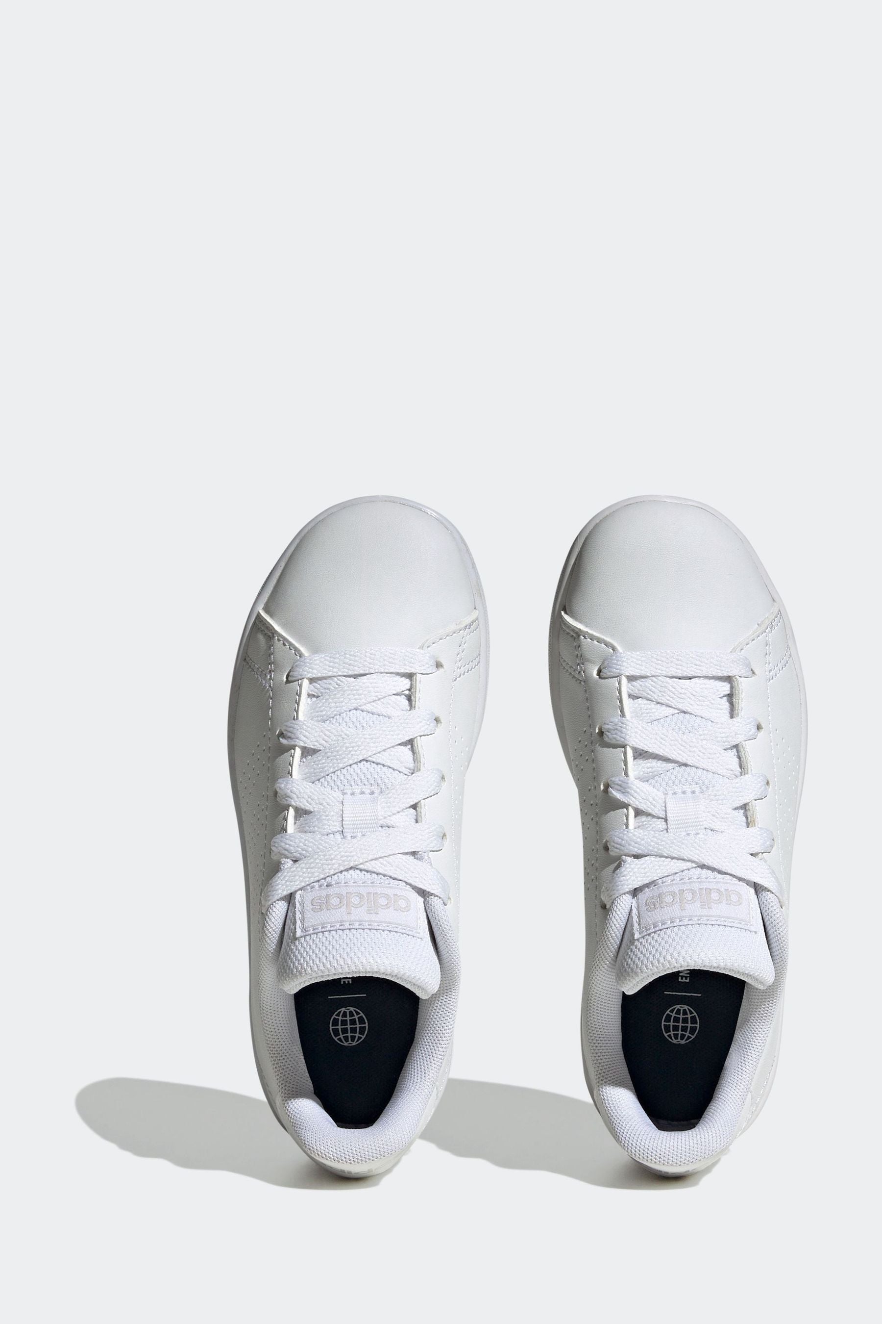 White adidas Sportswear Advantage Lifestyle Court Lace Trainers