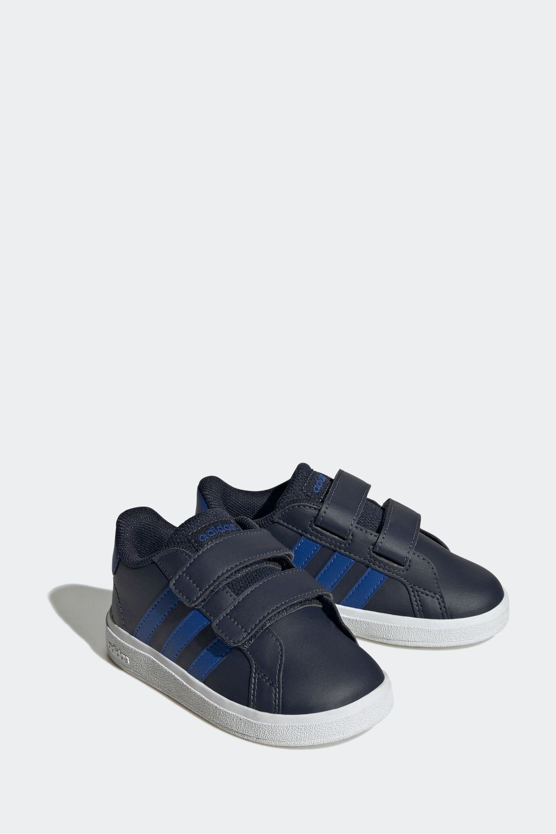 adidas Blue/Black Grand Court 2.0 Infant Trainers