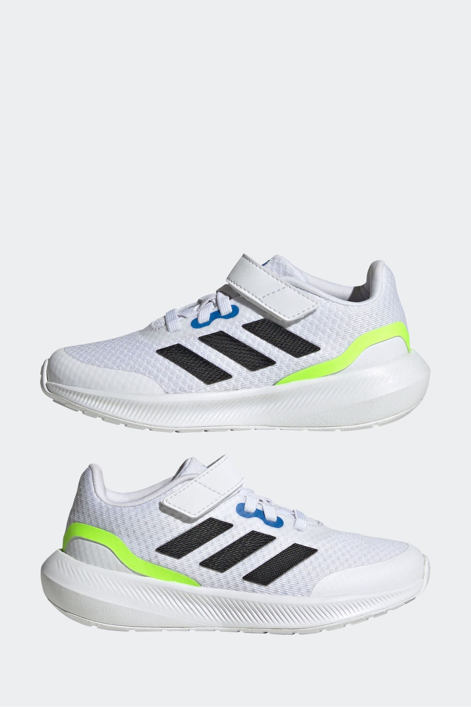 Multi/White adidas Sportswear Runfalcon 3.0 Elastic Lace Top Strap Trainers