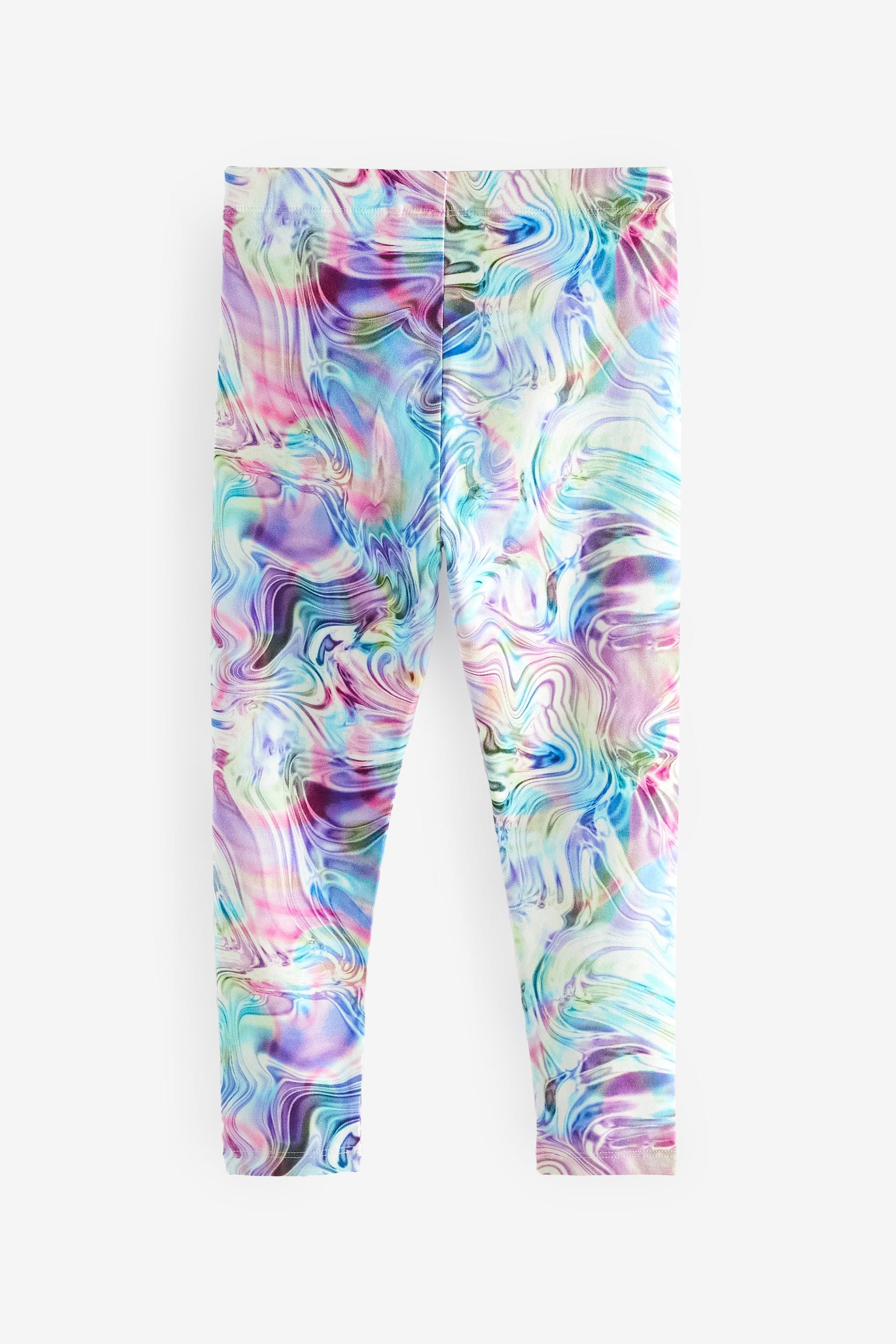 Pink/Blue/Purple Printed Leggings (3-16yrs)