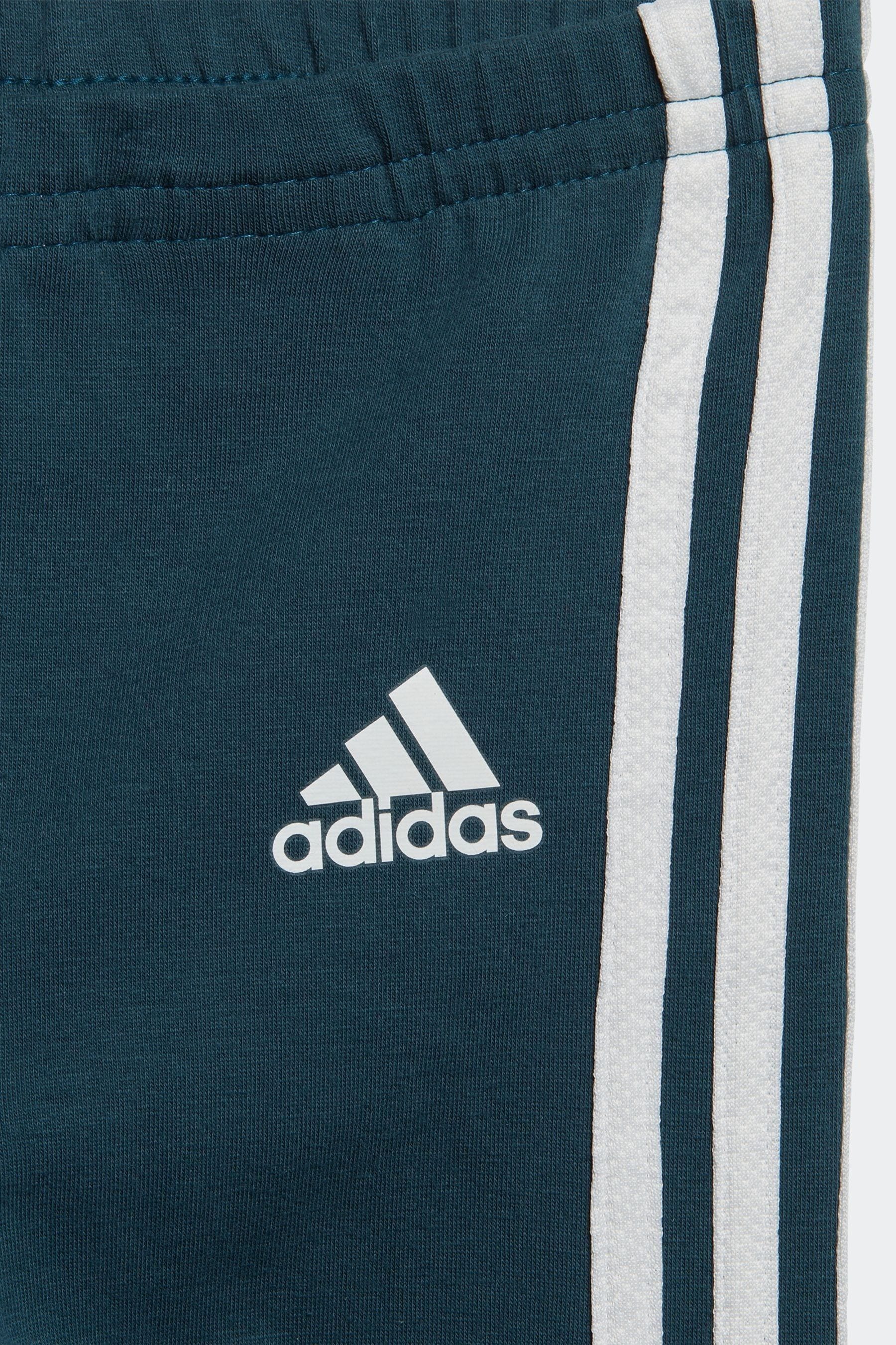 Blue adidas Kids Sportswear Tiberio 3-Stripes Colourblock Tracksuit Set