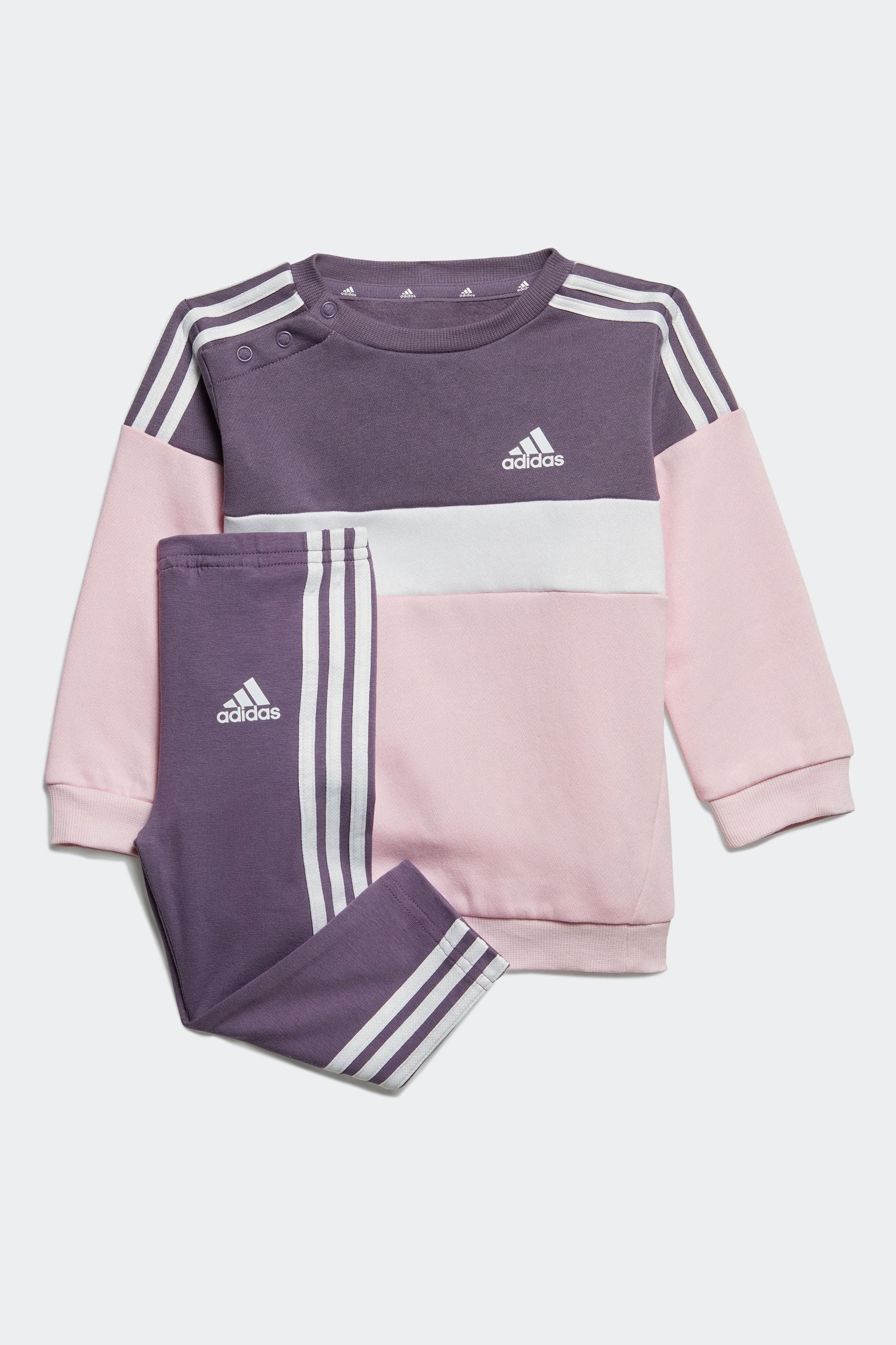 Purple adidas Infant 3-Stripe Tracksuit