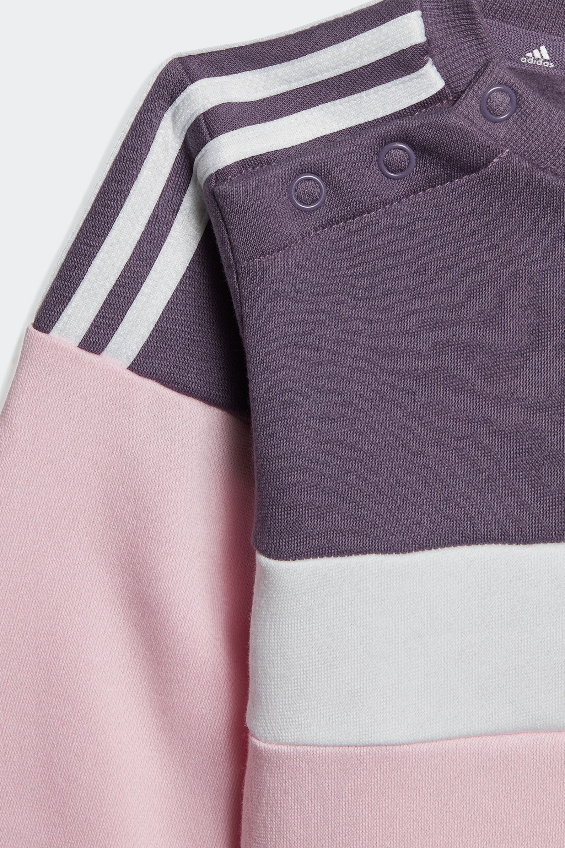 Purple adidas Infant 3-Stripe Tracksuit