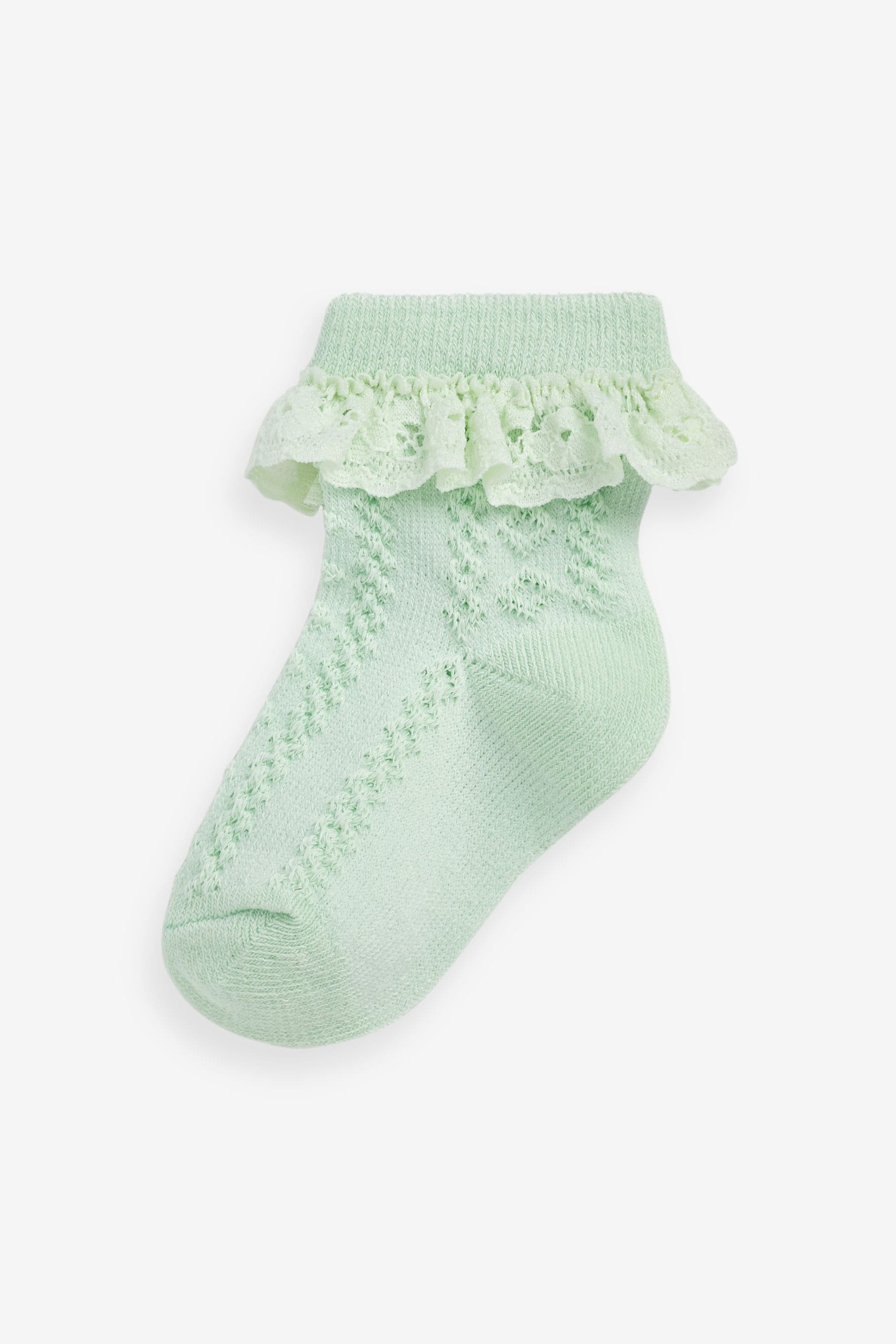 Pastel Lace Baby Socks 7 Pack (0mths-2yrs)