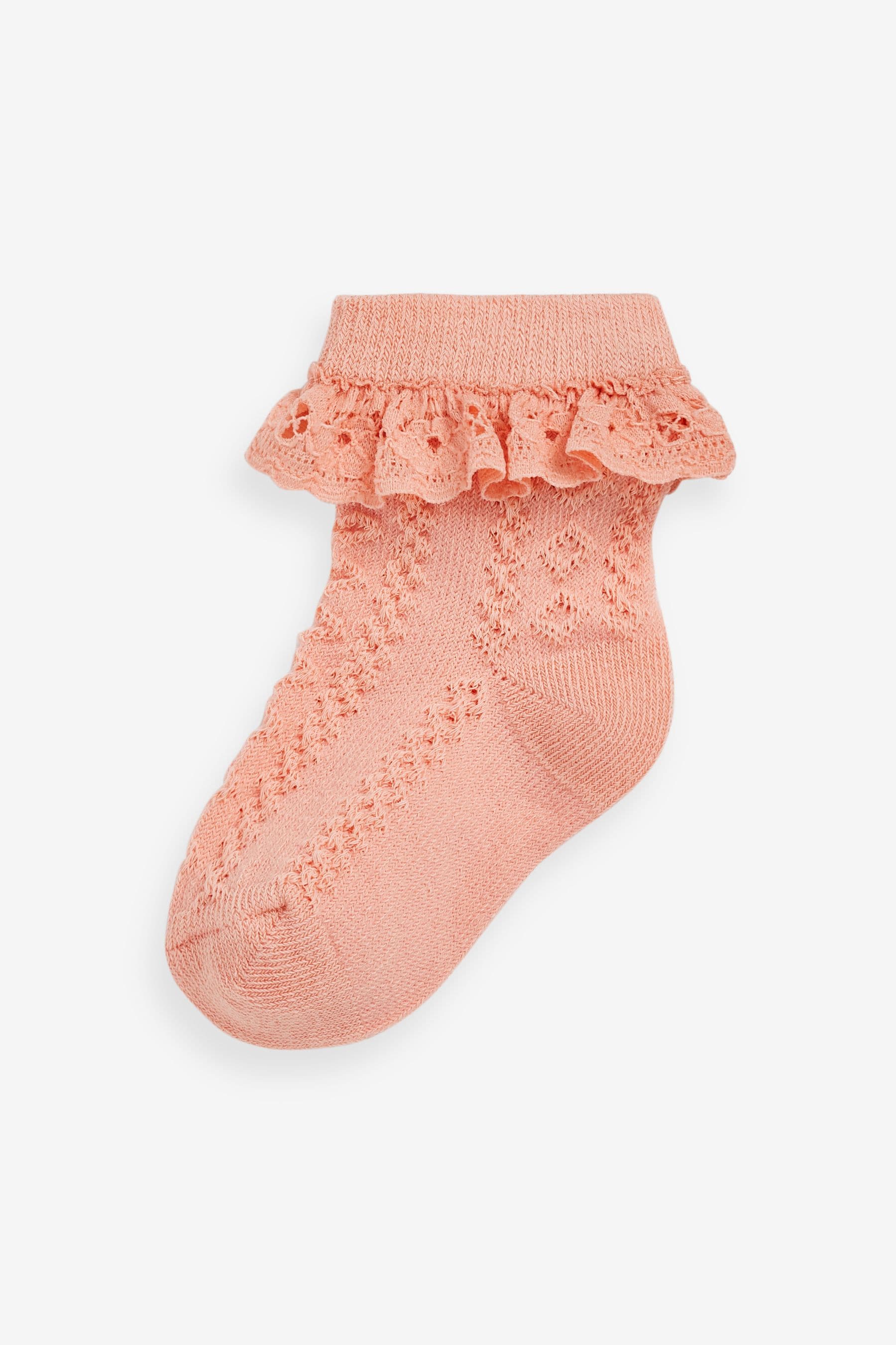 Pastel Lace Baby Socks 7 Pack (0mths-2yrs)