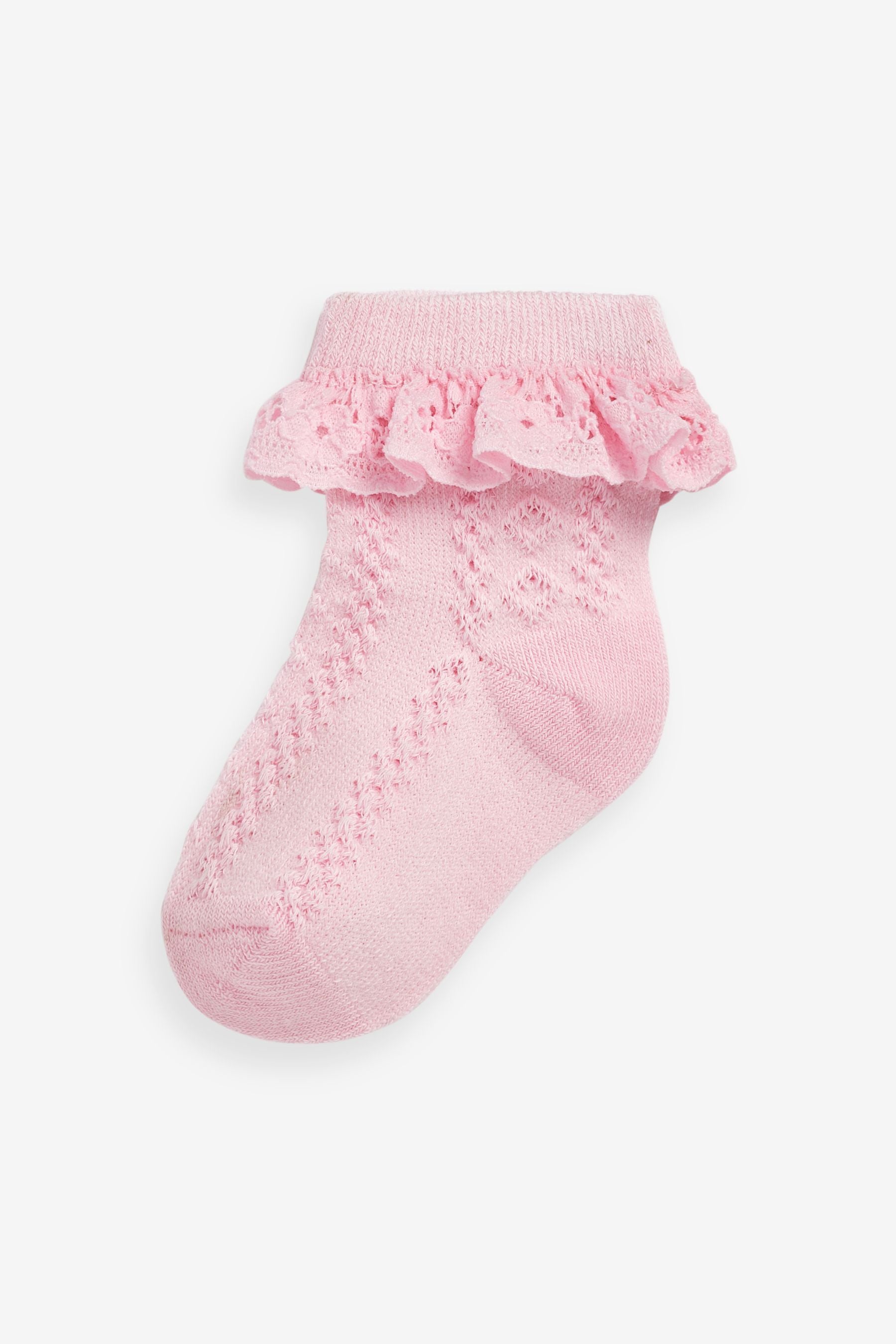 Pastel Lace Baby Socks 7 Pack (0mths-2yrs)