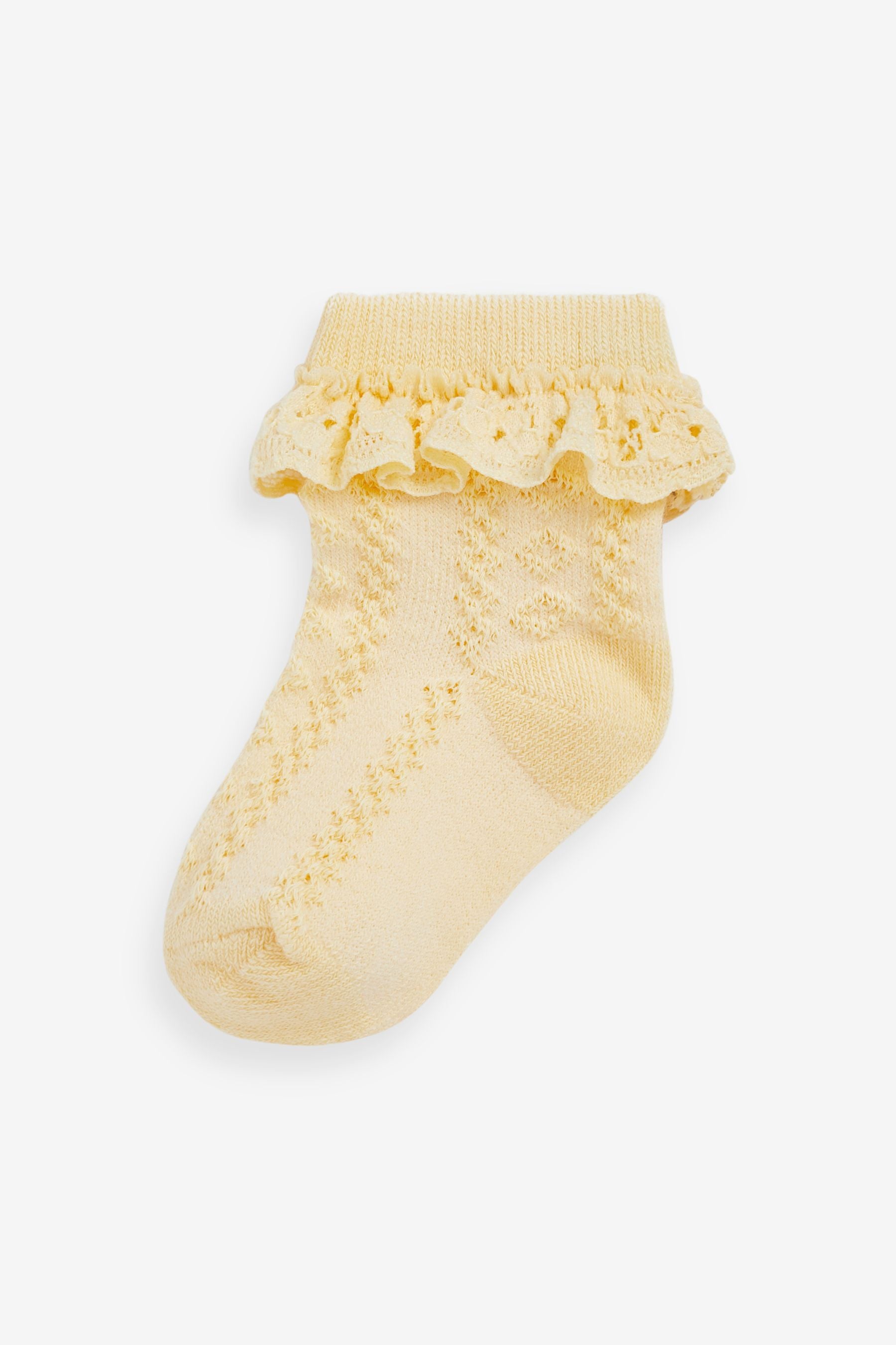 Pastel Lace Baby Socks 7 Pack (0mths-2yrs)