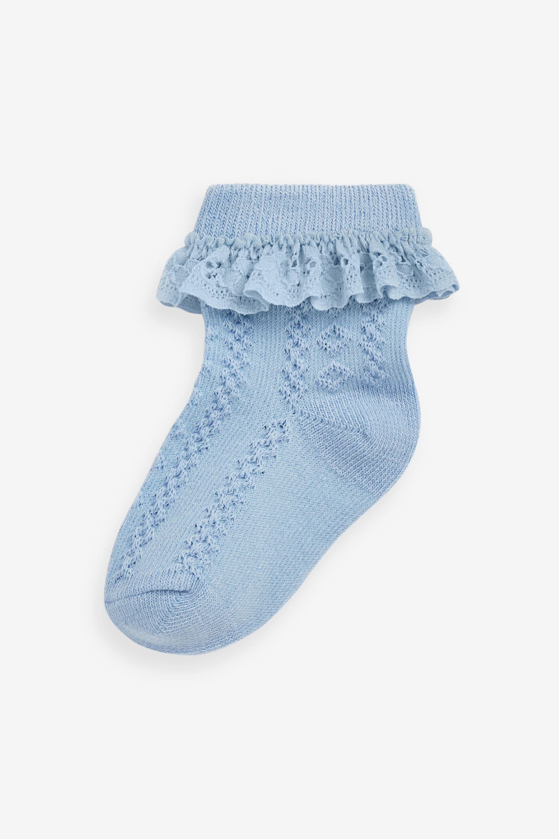 Pastel Lace Baby Socks 7 Pack (0mths-2yrs)