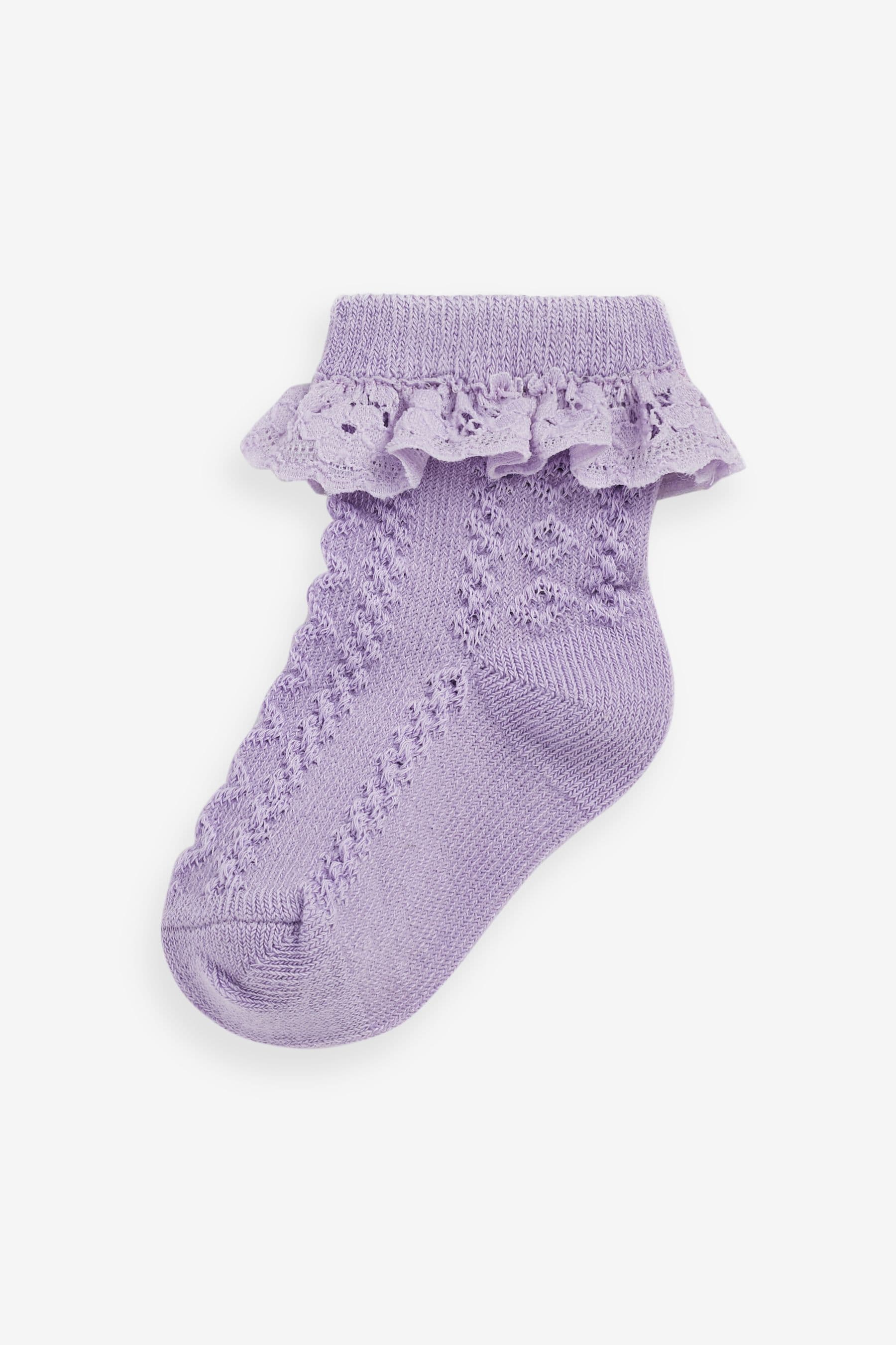 Pastel Lace Baby Socks 7 Pack (0mths-2yrs)