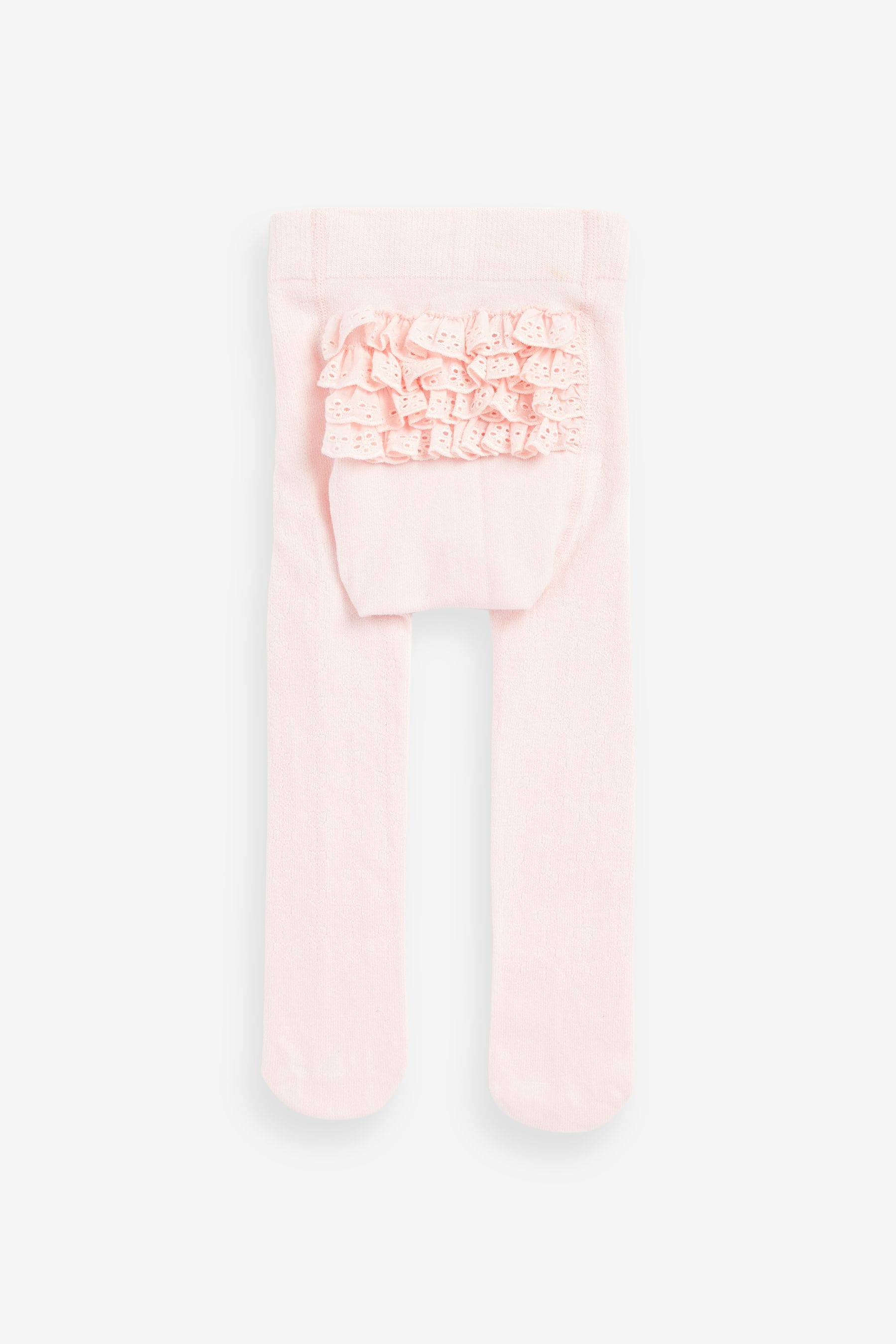 Pink/White Tights Baby 2 Pack (0mths-2yrs)