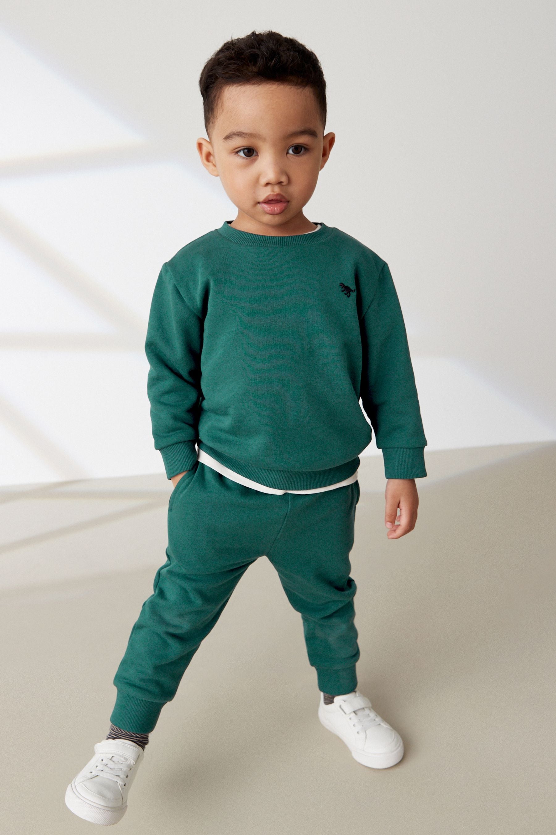 Green Jersey Sweatshirt And Joggers Set (3mths-7yrs)